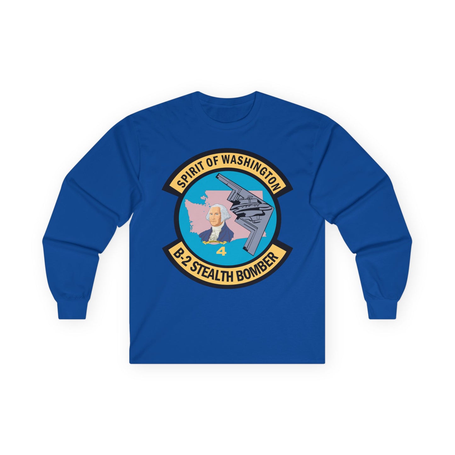 Unisex Ultra Cotton Long Sleeve Tee - USAF - B2 - Spirit of Washington - Stealth Bomber wo txt X 300