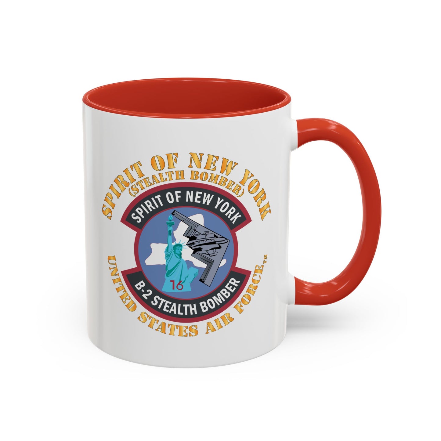 Accent Coffee Mug (11oz & 15oz) - USAF - B2 - Spirit of New York - Stealth Bomber X 300