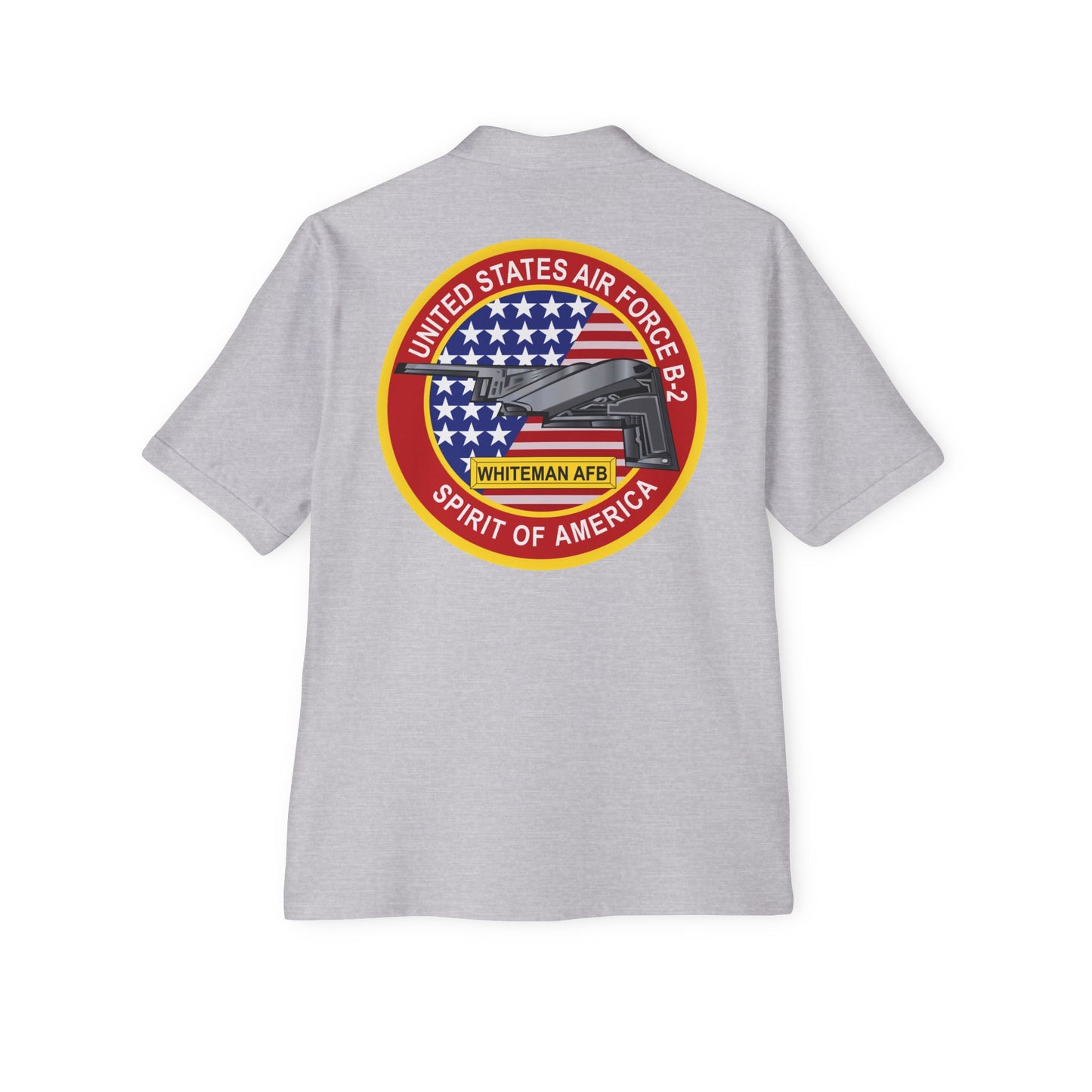 Men's Piqué Polo - USAF - B2 - Spirit - Stealth Bomber wo Txt