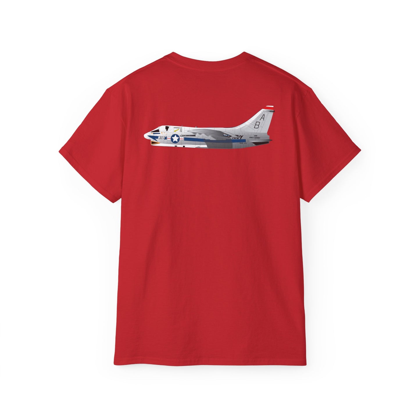 Unisex Ultra Cotton Tee - Aircraft - Navy - A-7B Corsair II - Side X 300