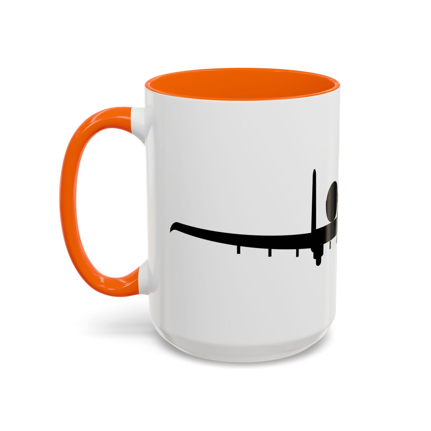 Accent Coffee Mug (11oz & 15oz) - Aircraft - USAF - A-10 Thunderbolt II - Front - Silhouette X 300