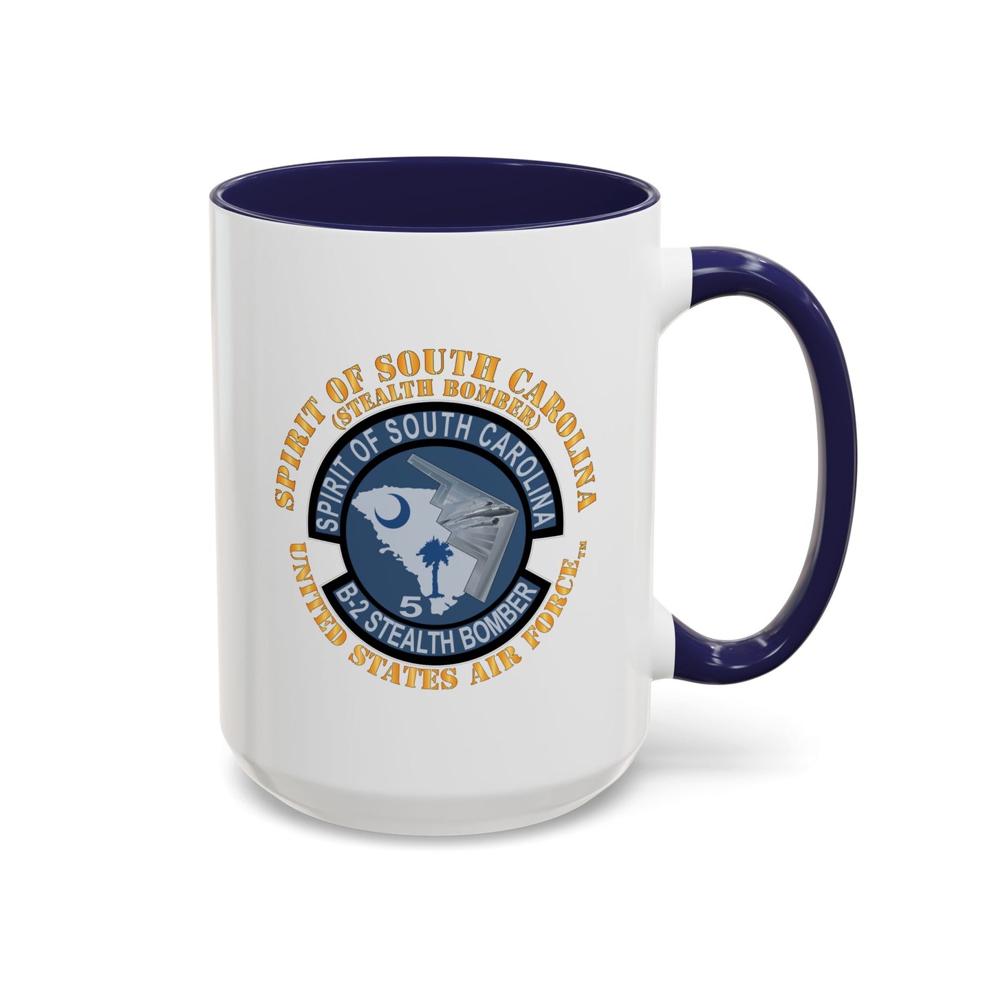 Accent Coffee Mug (11oz & 15oz) - USAF - B2 - Spirit of South Carolina Stealth Bomber X 300