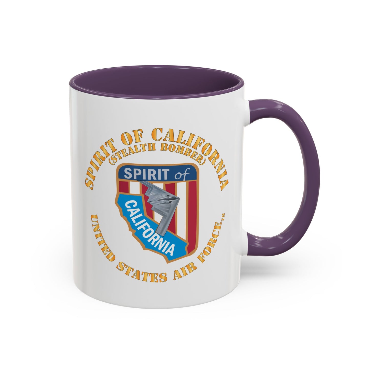 Accent Coffee Mug (11oz & 15oz) - USAF - B2 - Spirit of California - Stealth Bomber X 300