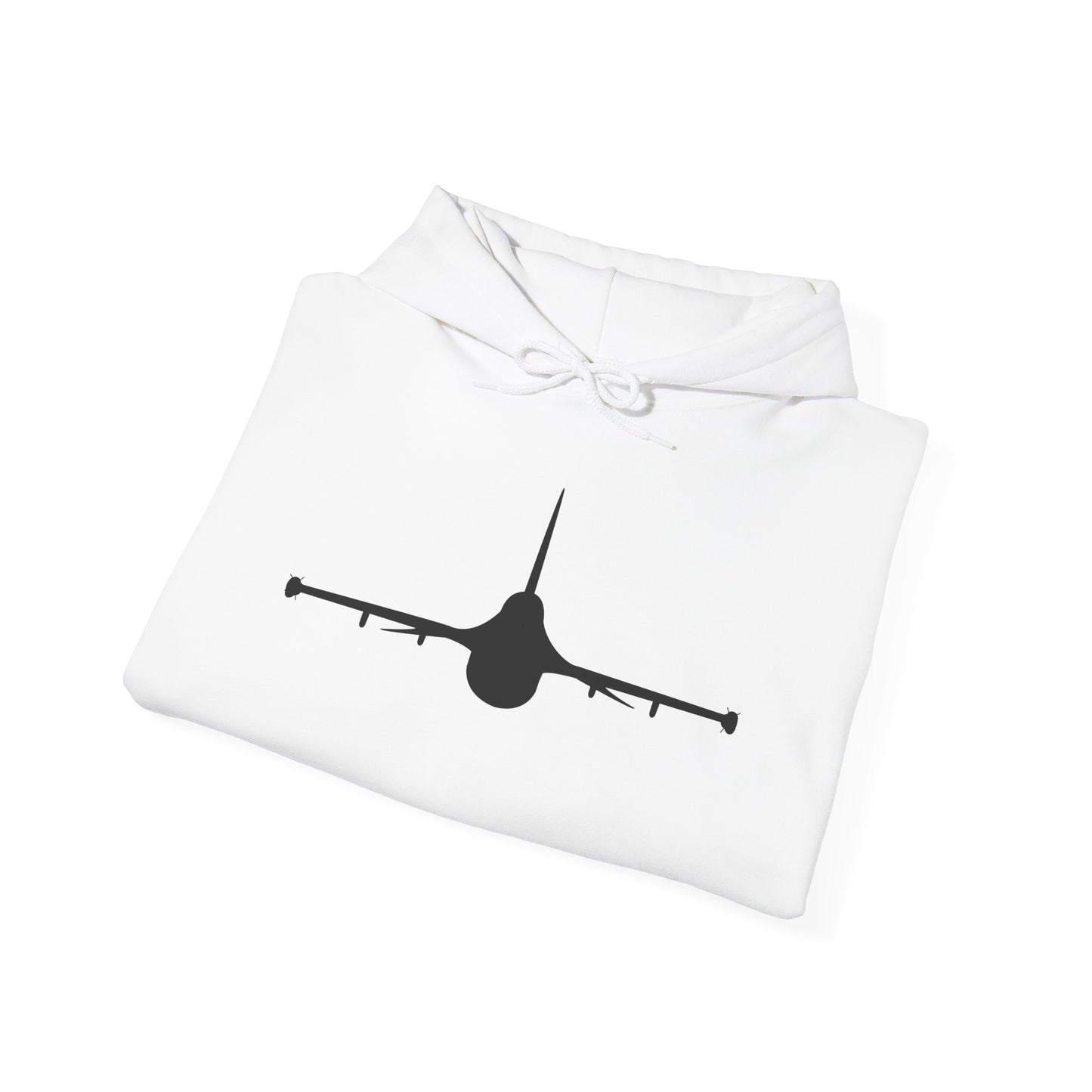 Unisex Heavy Blend Hooded Sweatshirt - Aircraft - F-16 - Front - Silhouette wo Txt X 300