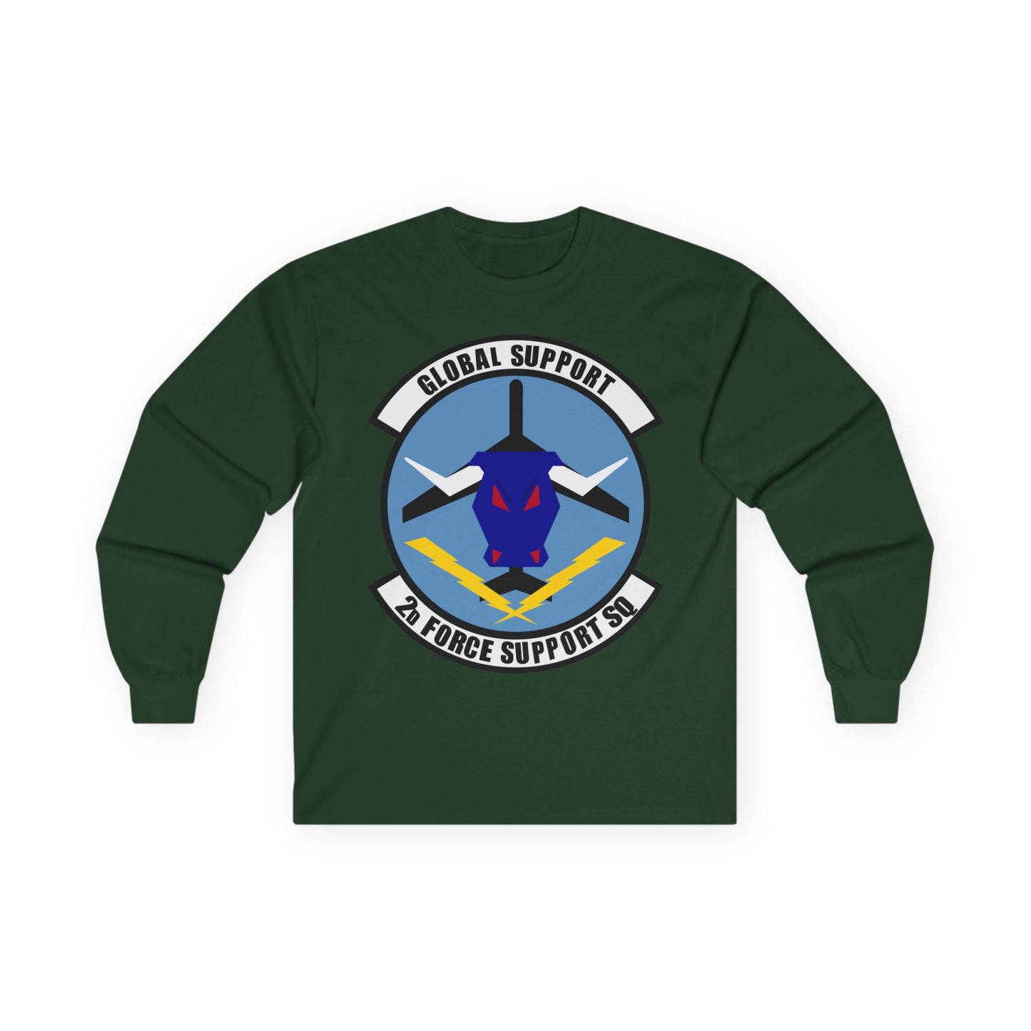 Unisex Ultra Cotton Long Sleeve Tee - USAF - 2d  Force Support Squadron wo txt