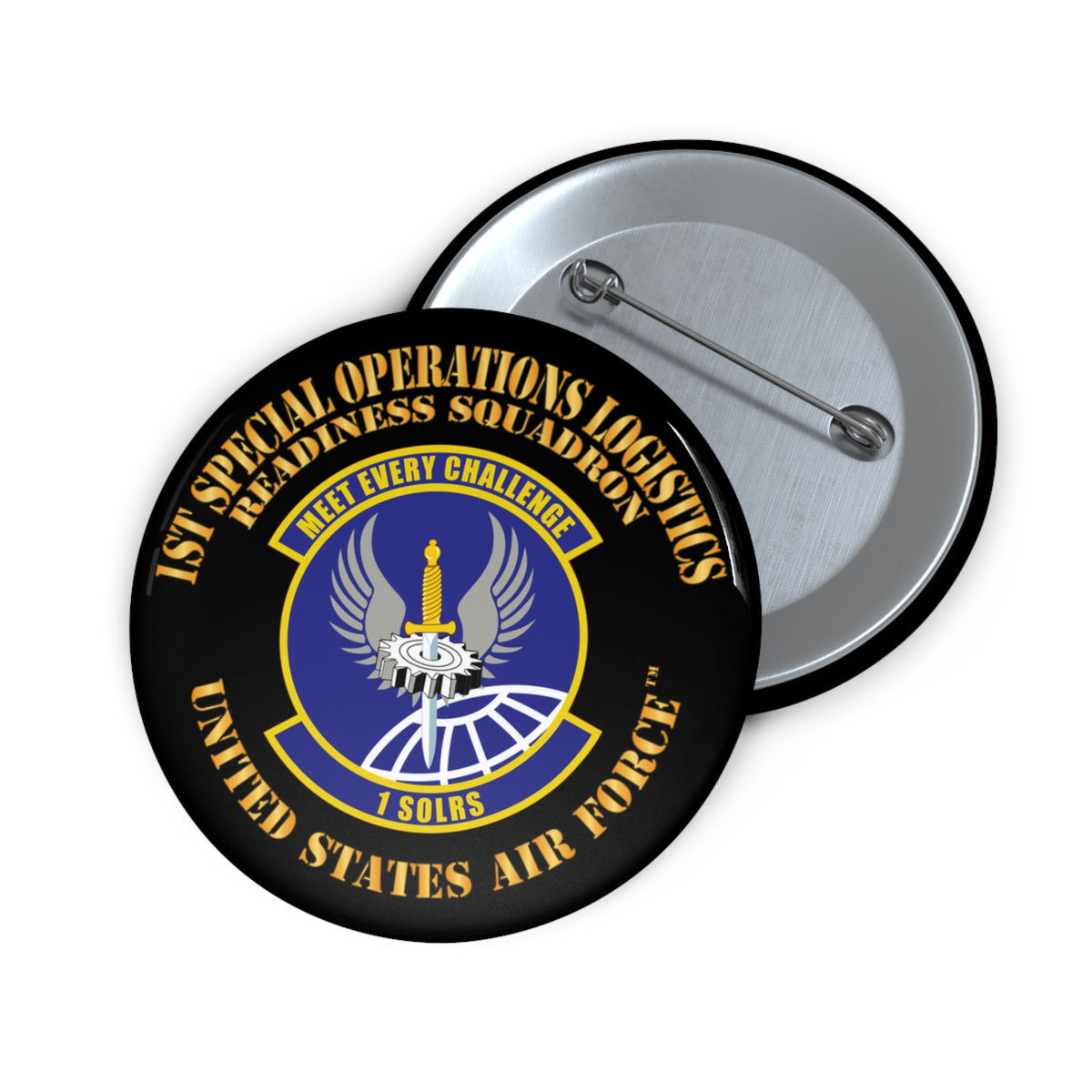 Custom Pin Button - USAF - 1st Special Operations Logistics Readiness Squadron X 300