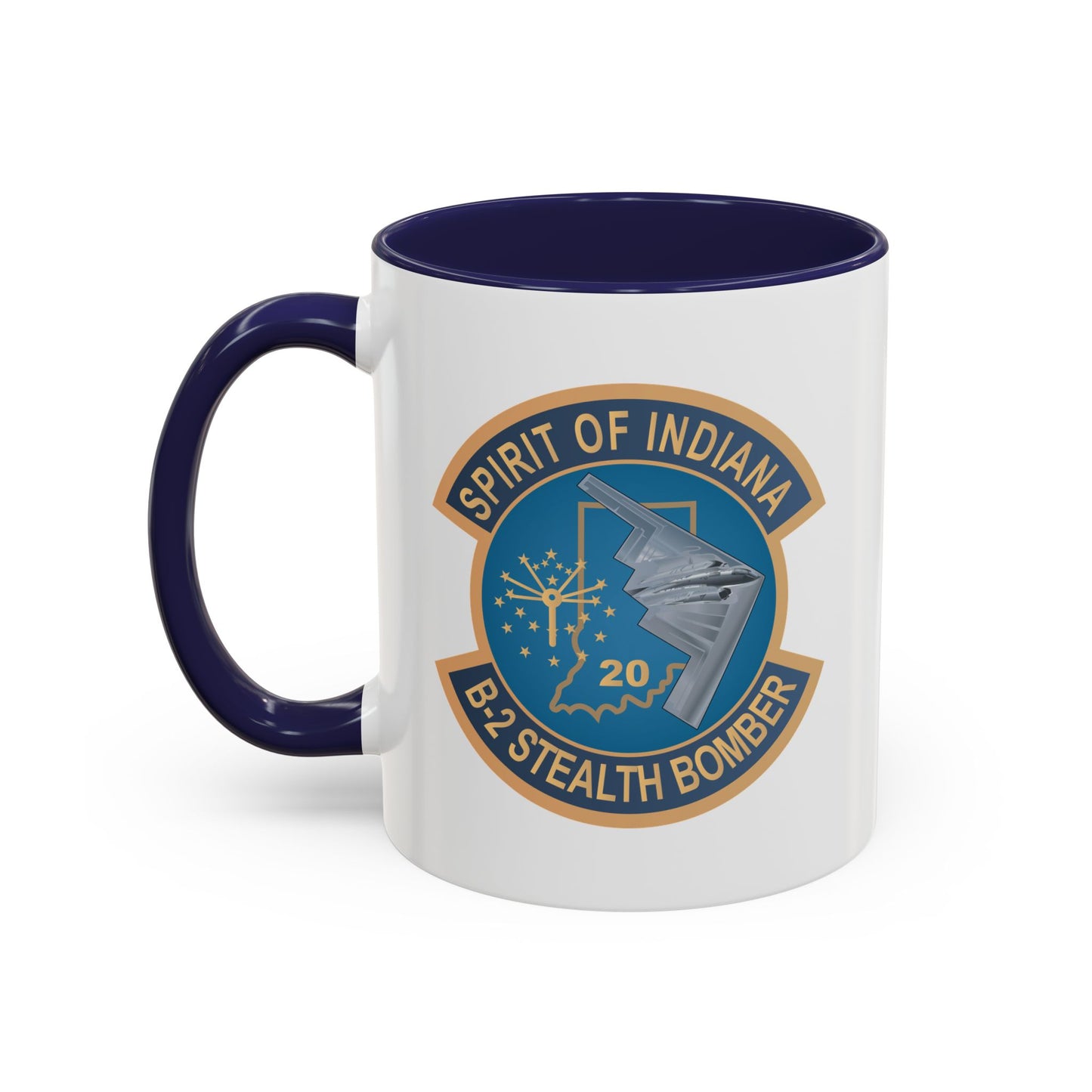 Accent Coffee Mug (11oz & 15oz) - USAF - B2 - Spirit of Indiana - Stealth Bomber wo txt X 300