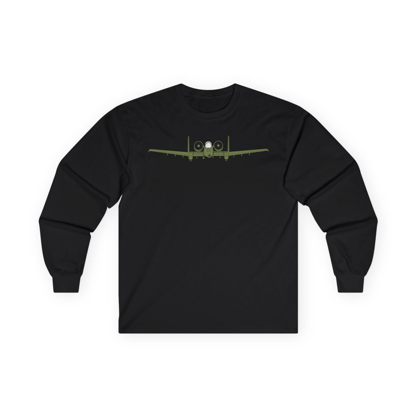 Unisex Ultra Cotton Long Sleeve Tee - Aircraft - USAF - A-10 Thunderbolt II - Front X 300