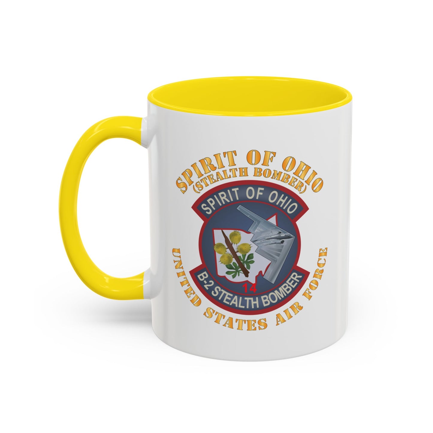 Accent Coffee Mug (11oz & 15oz) - USAF - B2 - Spirit of Ohio - Stealth Bomber X 300