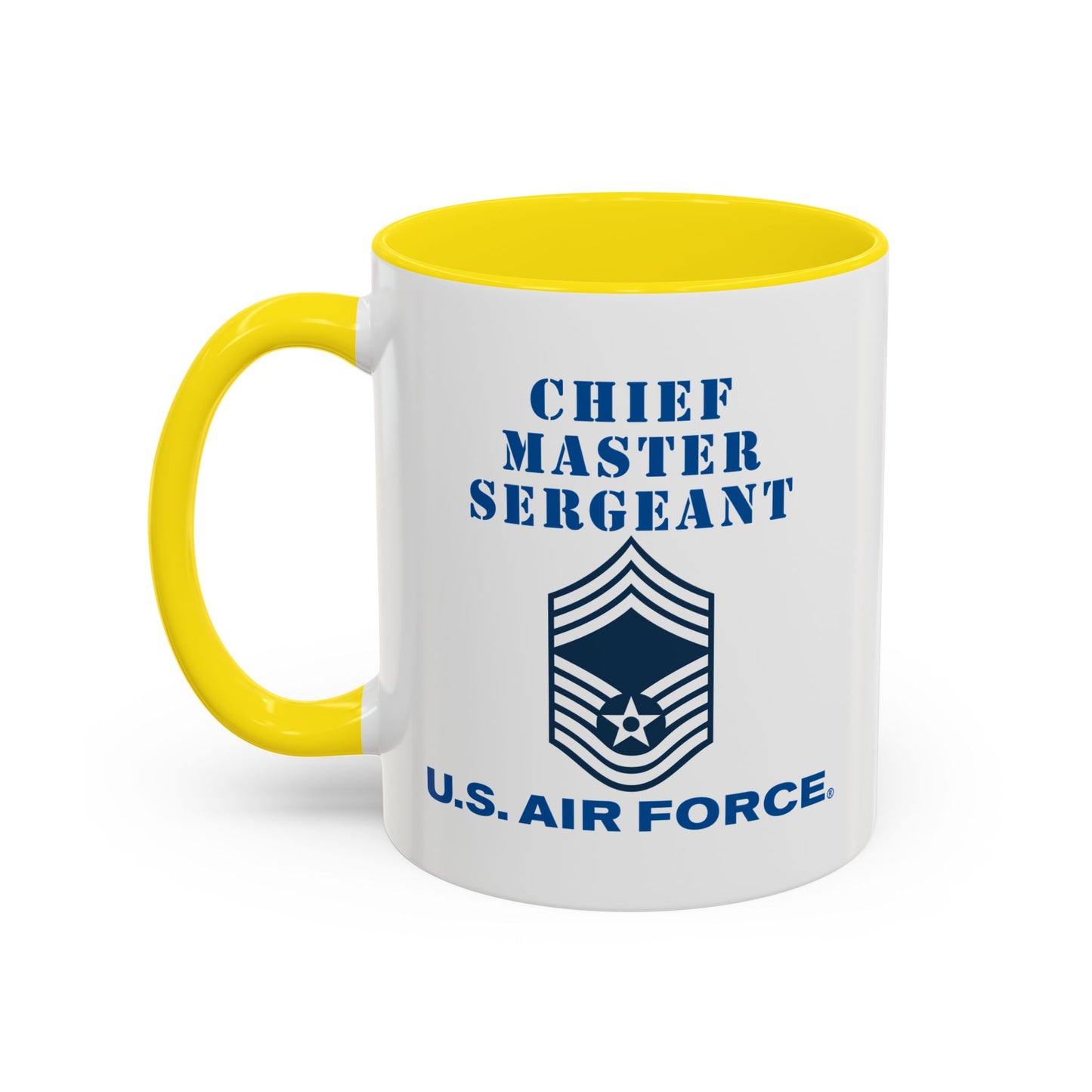 Accent Coffee Mug (11oz & 15oz) - USAF - Chief Master Sergeant (E9a) - 2020 - US Air Force w Text X 300