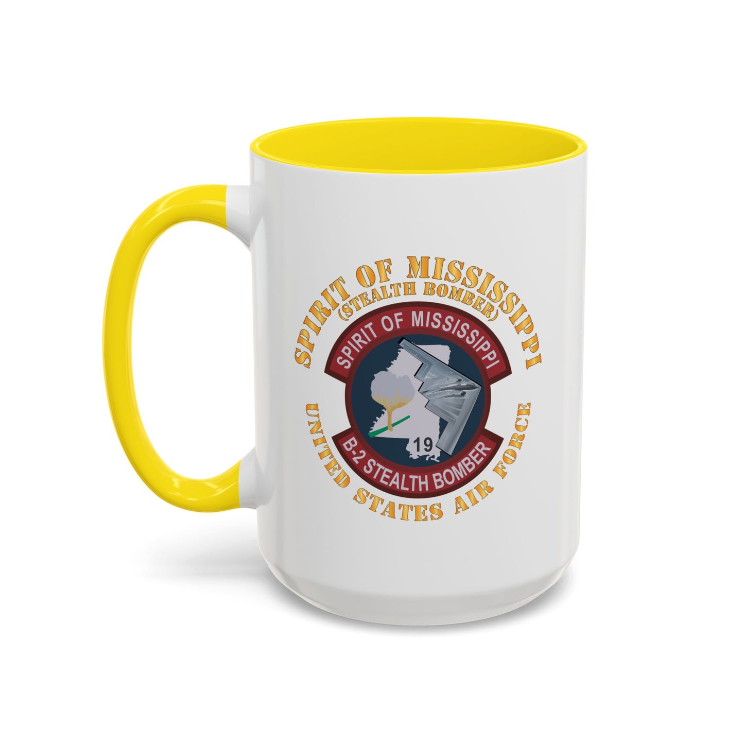 Accent Coffee Mug (11oz & 15oz) - USAF - B2 - Spirit of Mississippi - Stealth Bomber X 300