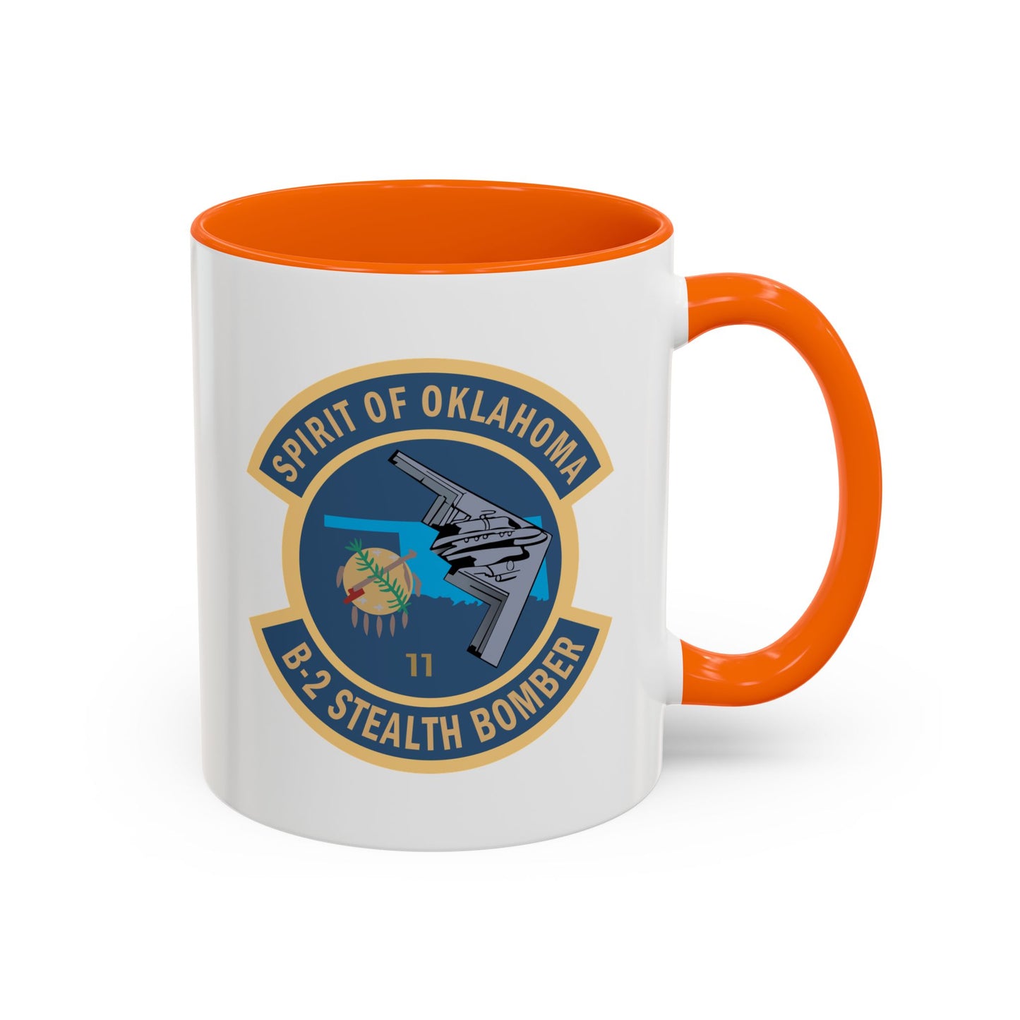 Accent Coffee Mug (11oz & 15oz) - USAF - B2 - Spirit of Oklahoma - Stealth Bomber wo txt X 300