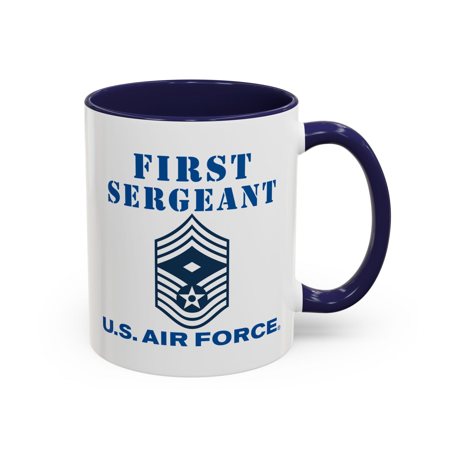 Accent Coffee Mug (11oz & 15oz) - USAF - First Sergeant (E9b) - 2020 - US Air Force w Text X 300