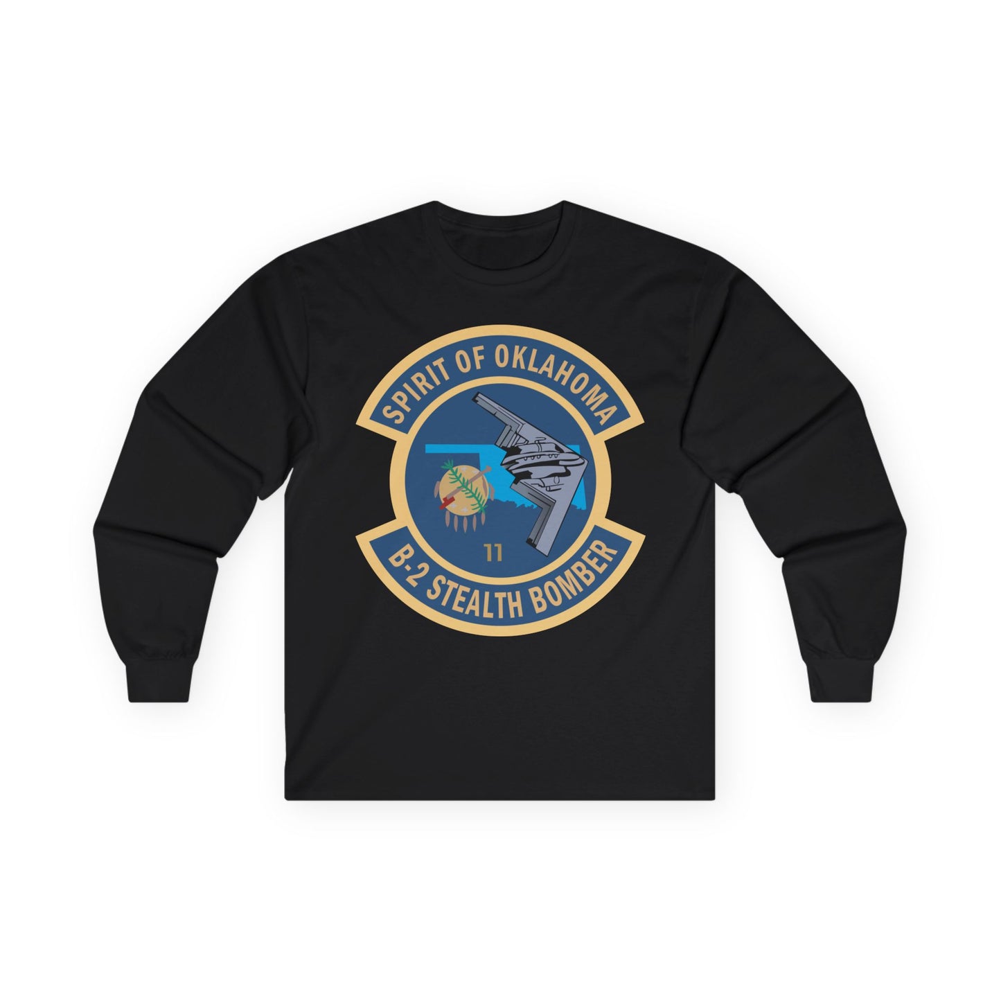 Unisex Ultra Cotton Long Sleeve Tee - USAF - B2 - Spirit of Oklahoma - Stealth Bomber wo txt X 300
