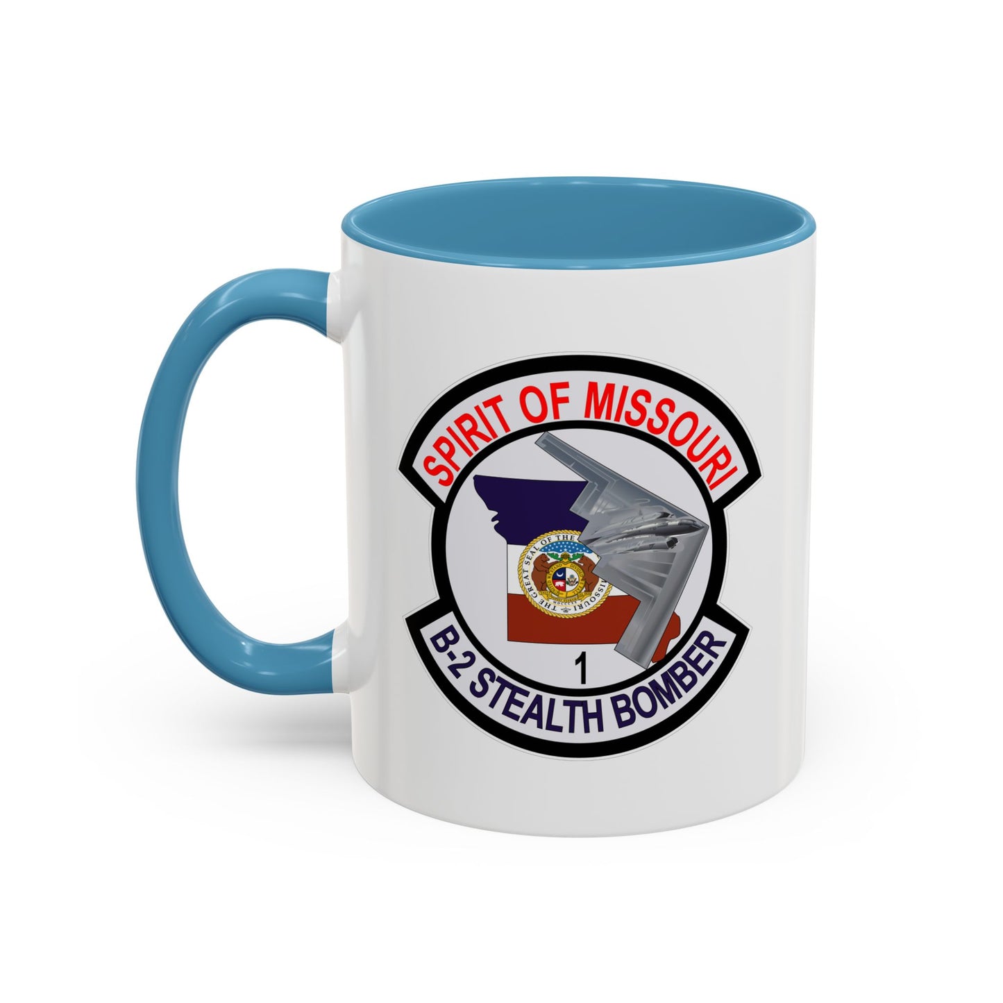 Accent Coffee Mug (11oz & 15oz) - USAF - B2 - Spirit of Missouri - Stealth Bomber wo Txt