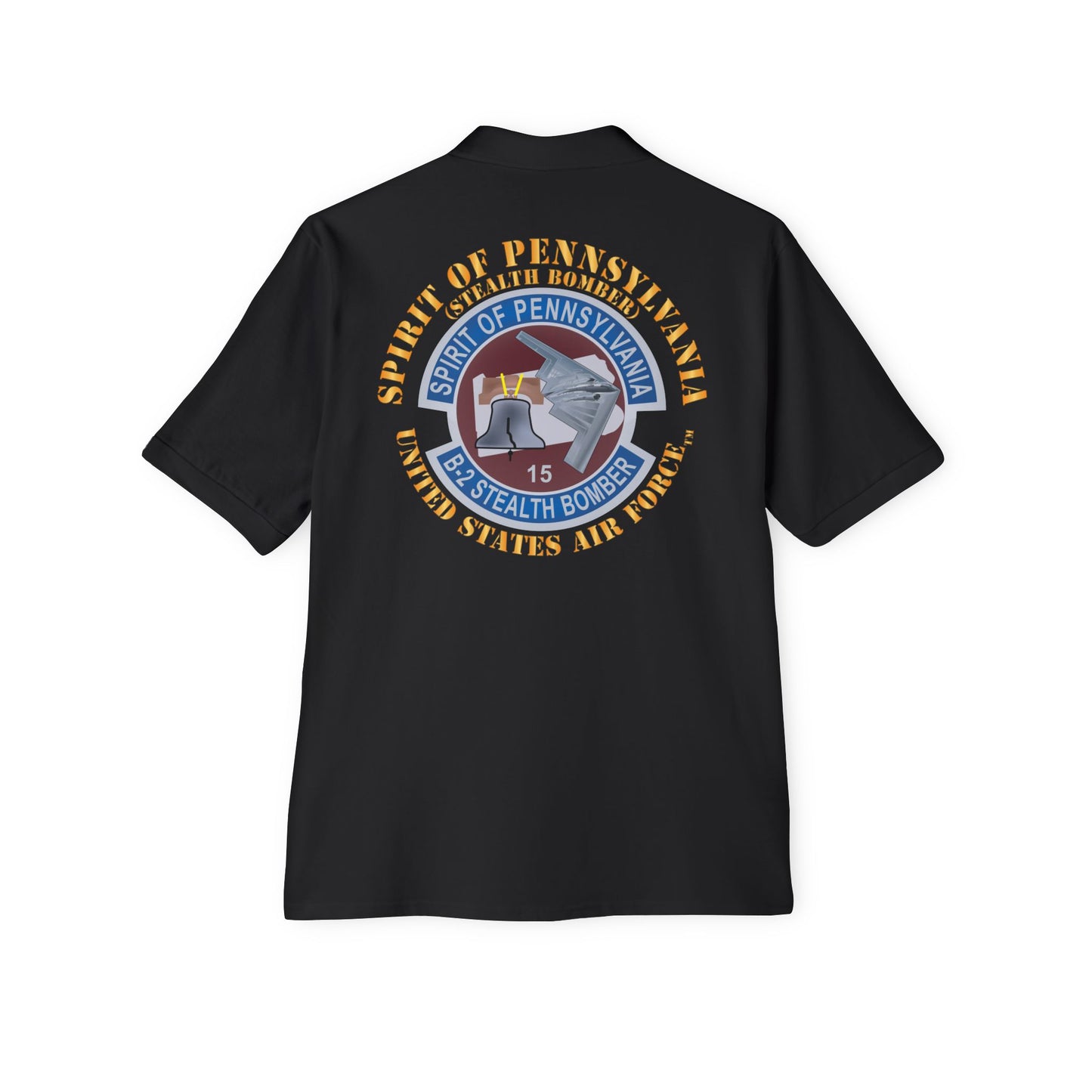 Men's Piqué Polo - USAF - B2 - Spirit of Pennsylvania Stealth Bomber X 300
