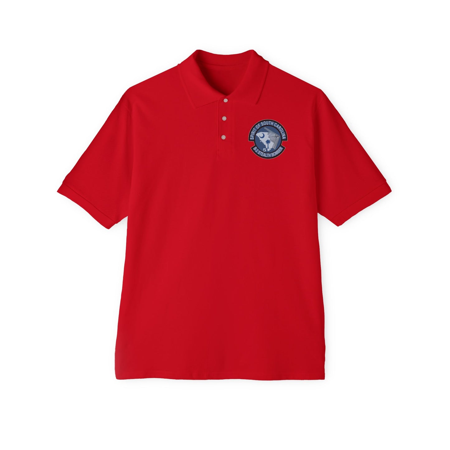 Men's Piqué Polo - USAF - B2 - Spirit of South Carolina Stealth Bomber wo Txt X 300