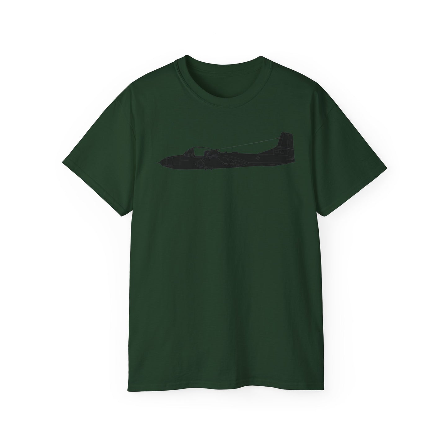Unisex Ultra Cotton Tee - Aircraft - T-37-Trainer - Top - Black - Metal X 300