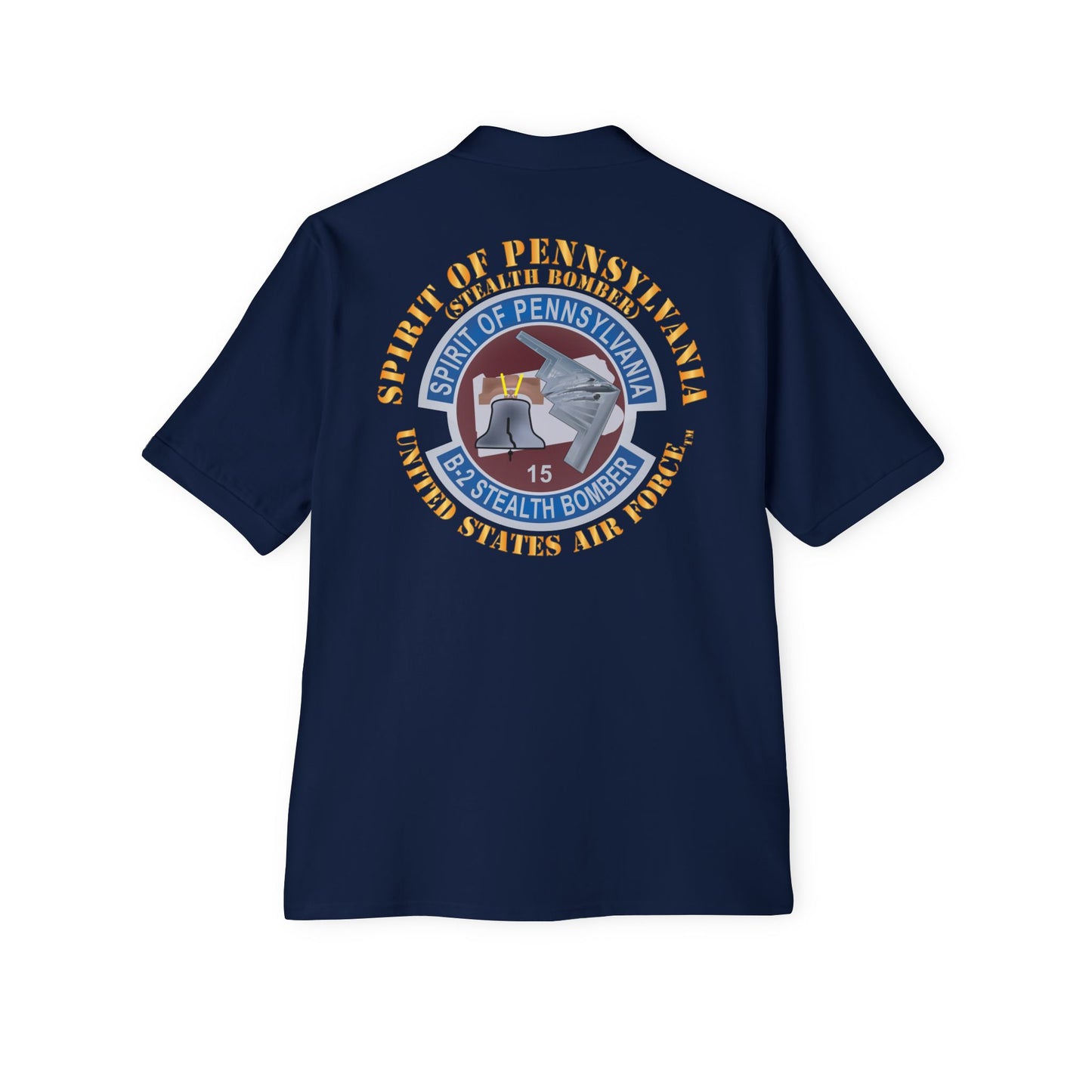 Men's Piqué Polo - USAF - B2 - Spirit of Pennsylvania Stealth Bomber X 300