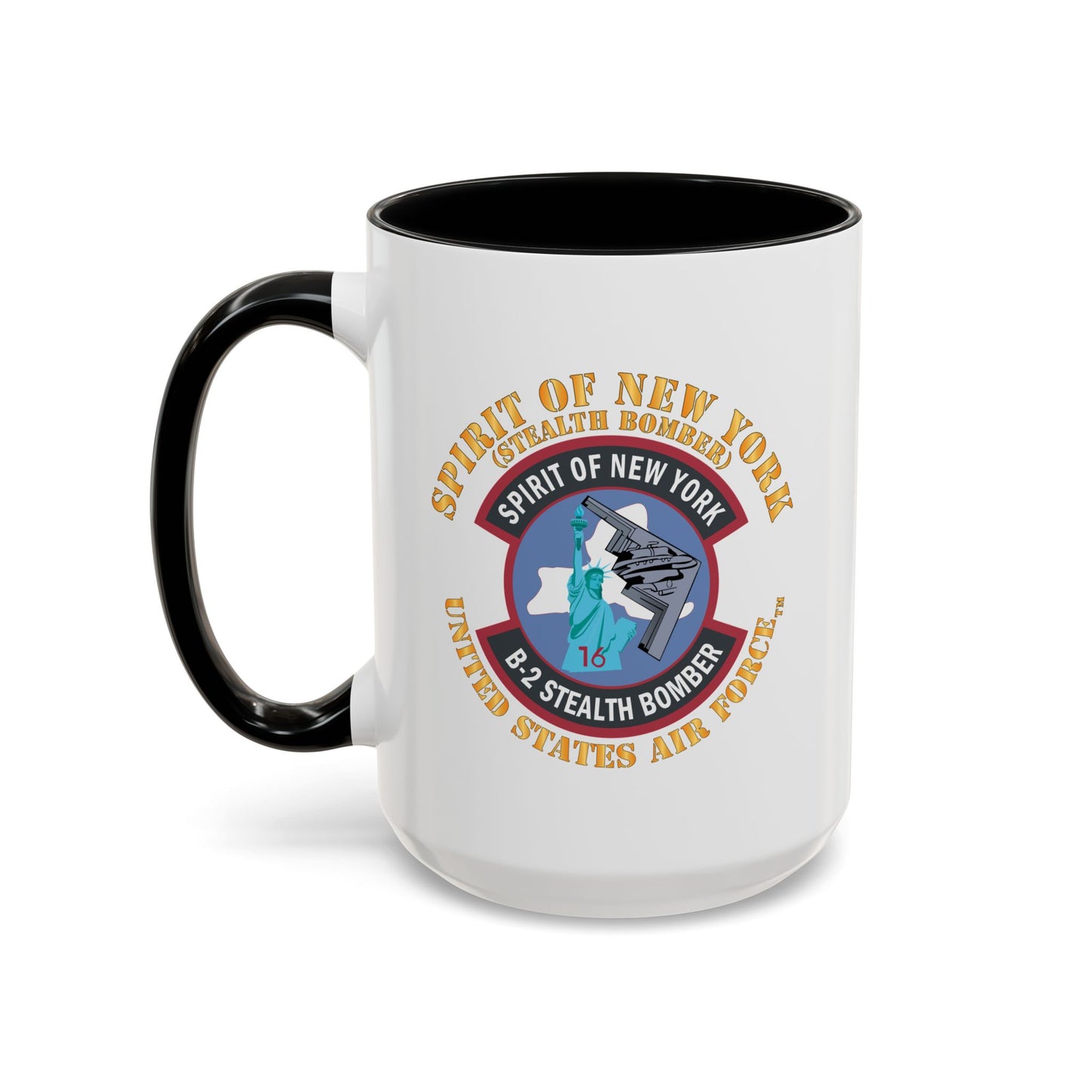 Accent Coffee Mug (11oz & 15oz) - USAF - B2 - Spirit of New York - Stealth Bomber X 300