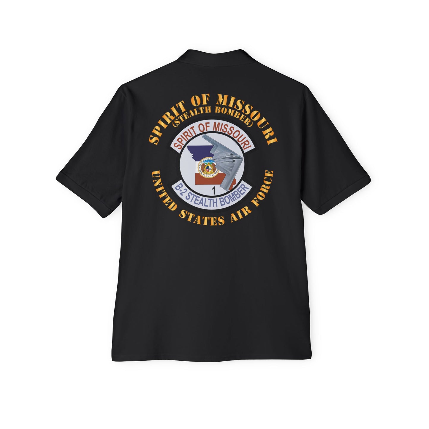 Men's Piqué Polo - USAF - B2 - Spirit of Missouri Stealth Bomber X 300