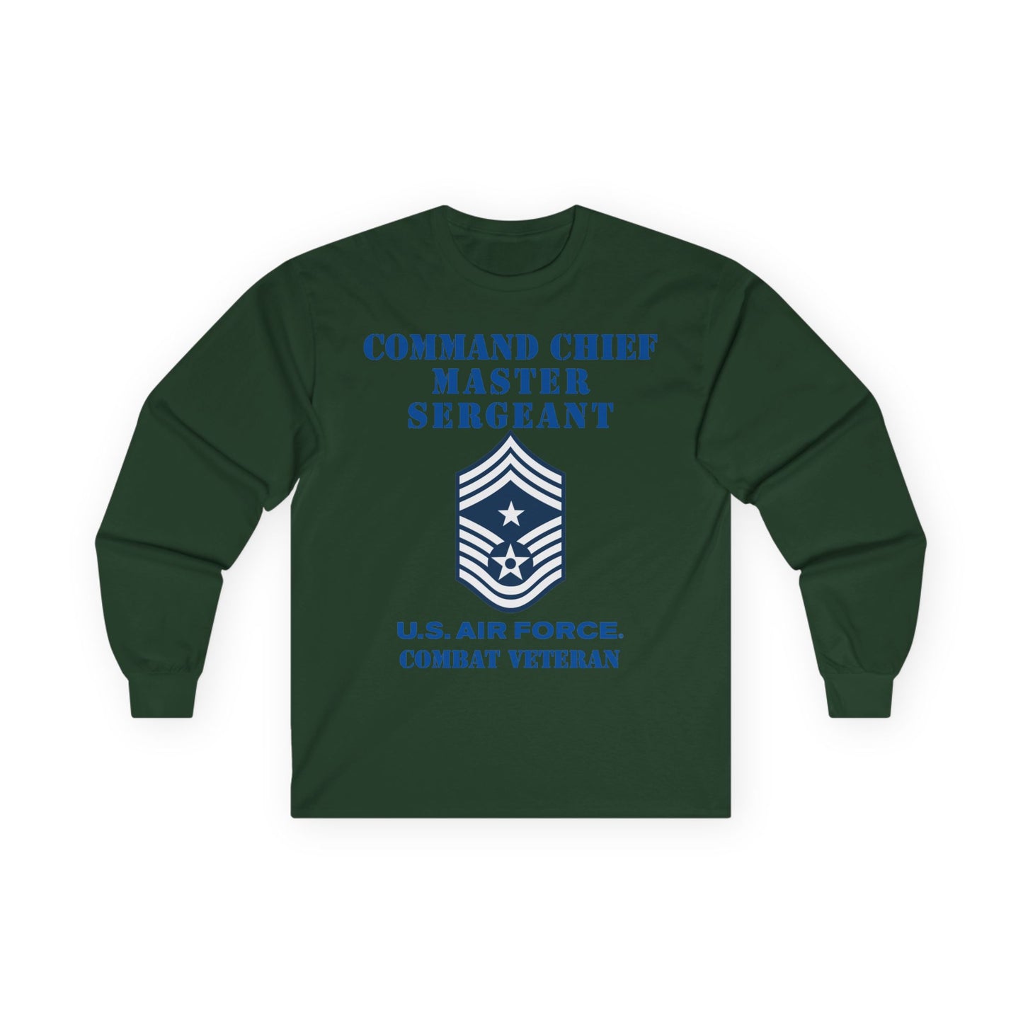 Unisex Ultra Cotton Long Sleeve Tee - USAF - Command Chief Master Sergeant (E9c) - 2020 - Combat Veteran