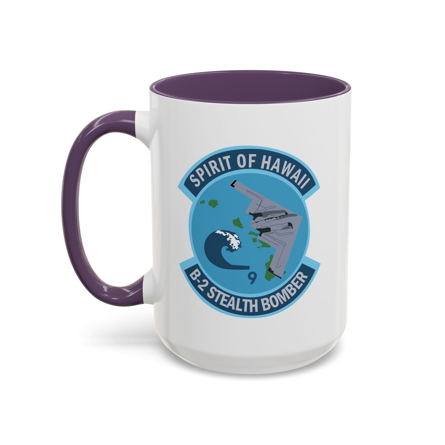 Accent Coffee Mug (11oz & 15oz) - USAF - B2 - Spirit of Hawaii - Stealth Bomber wo txt X 300