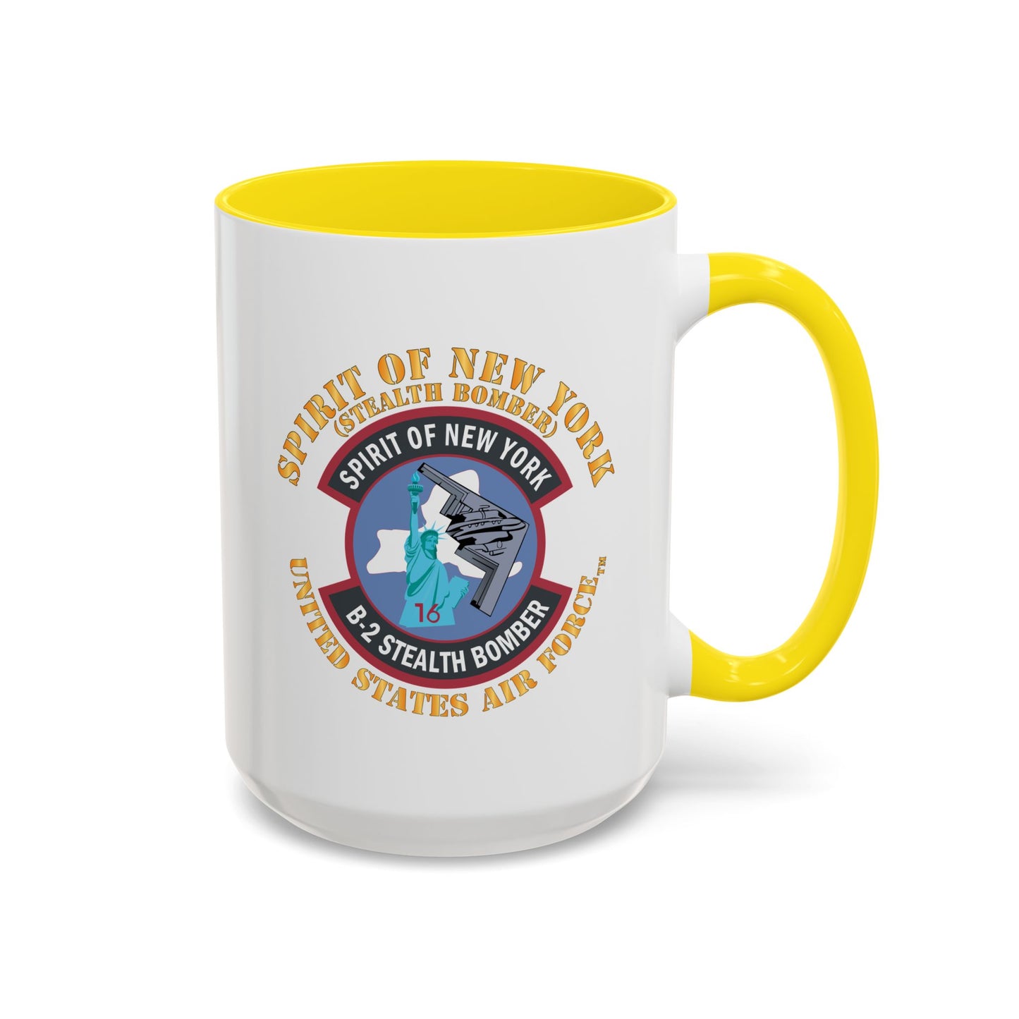 Accent Coffee Mug (11oz & 15oz) - USAF - B2 - Spirit of New York - Stealth Bomber X 300