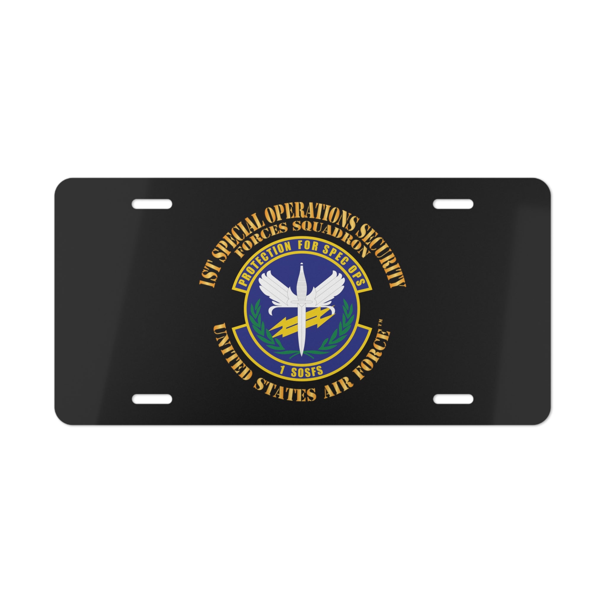 USAF 1st SOSFS License Plate | Air Force Stickers Plus