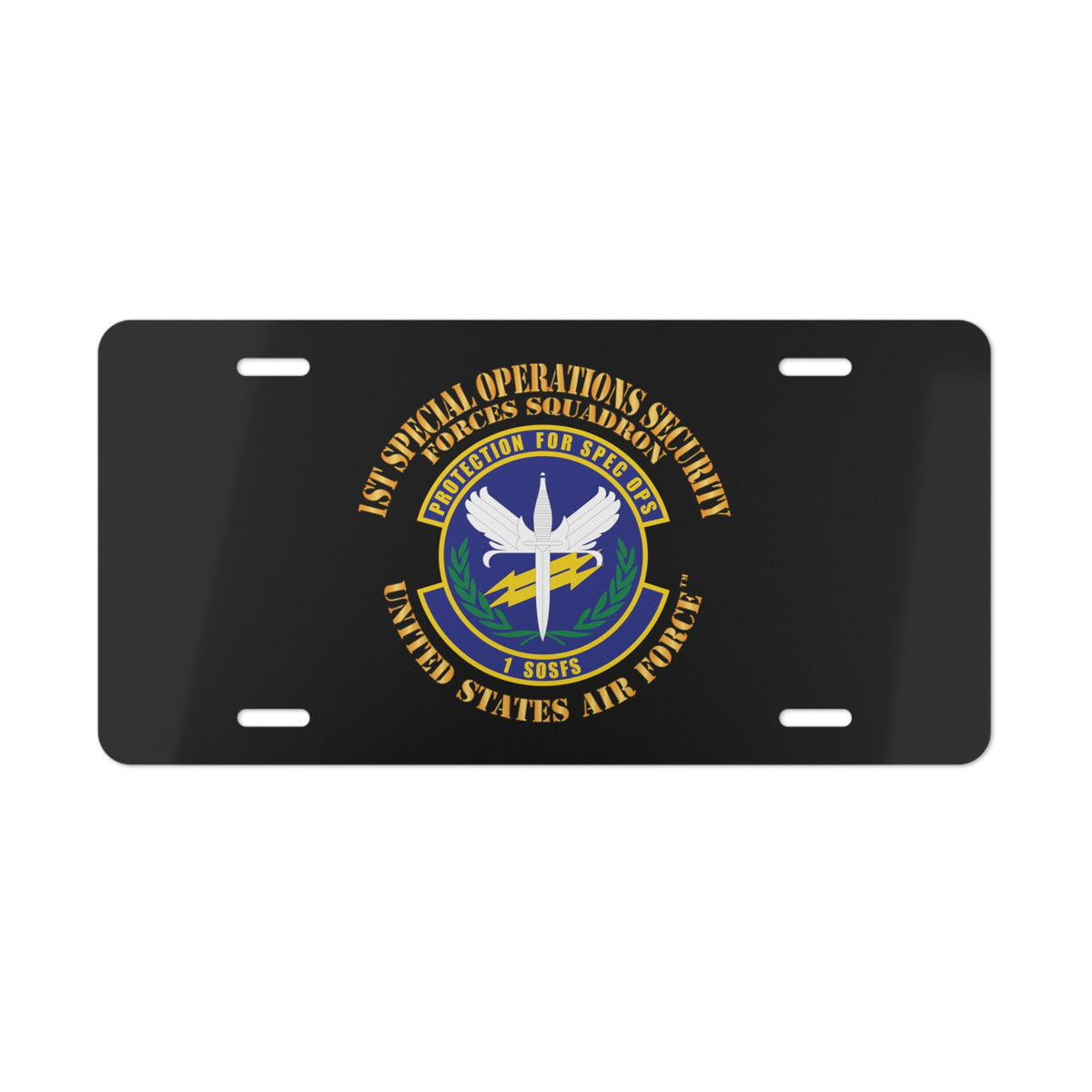 USAF 1st SOSFS License Plate | Air Force Stickers Plus