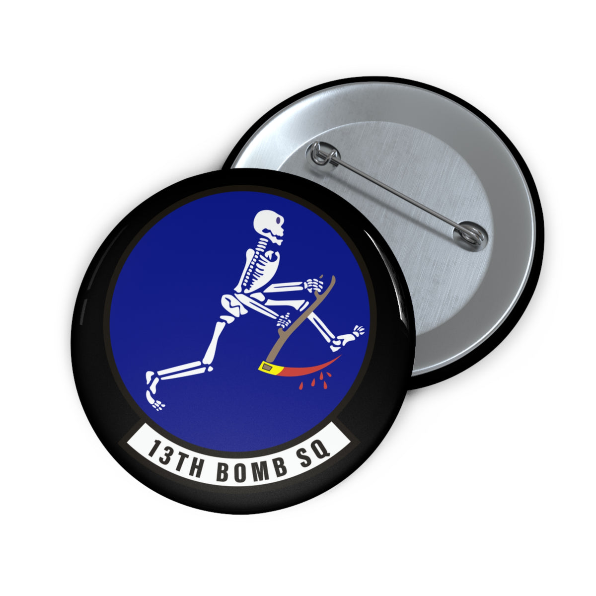 Custom Pin Button - USAF - 13th Bomb Squadron wo txt