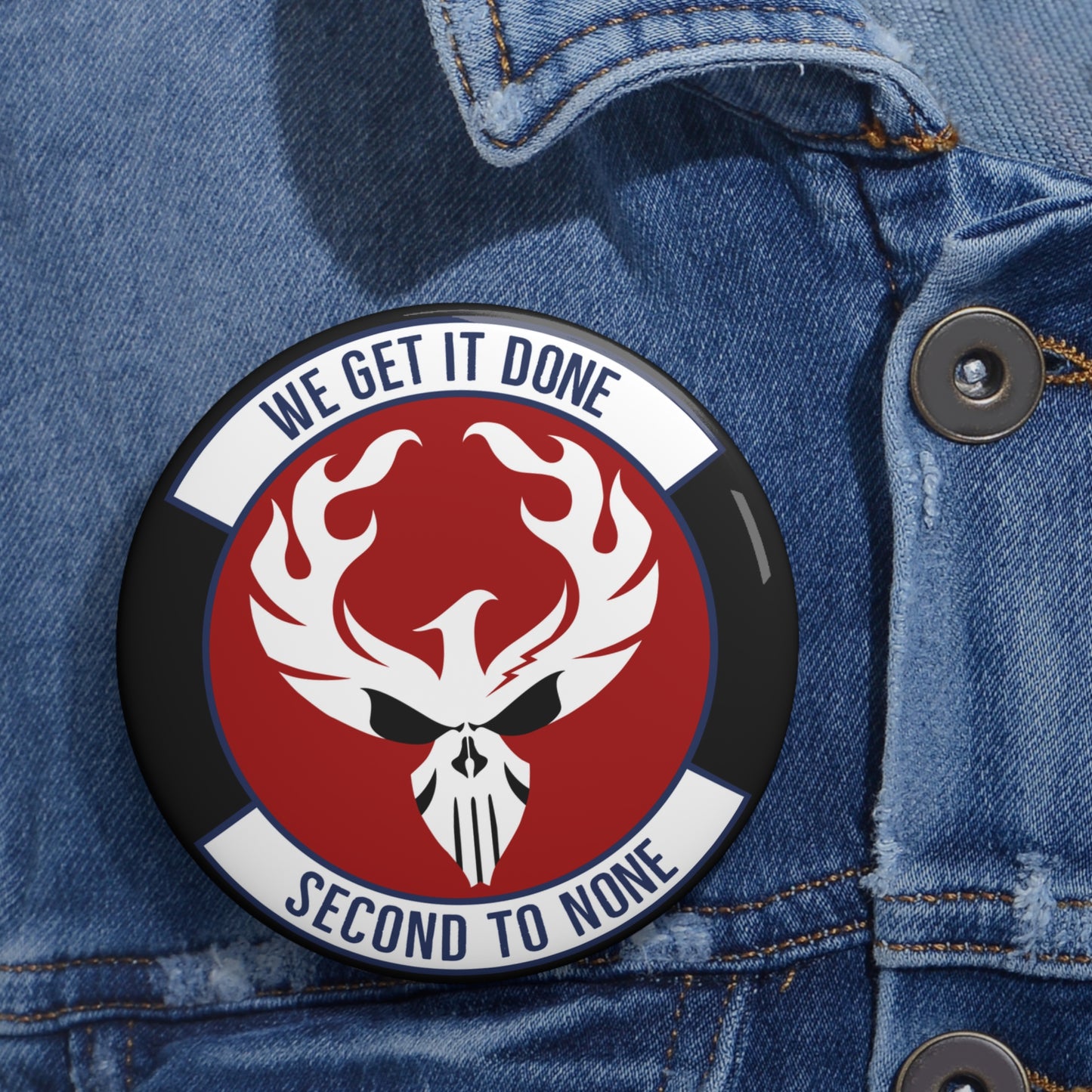 Custom Pin Button - USAF - 2d Audiovisual Squadron wo txt