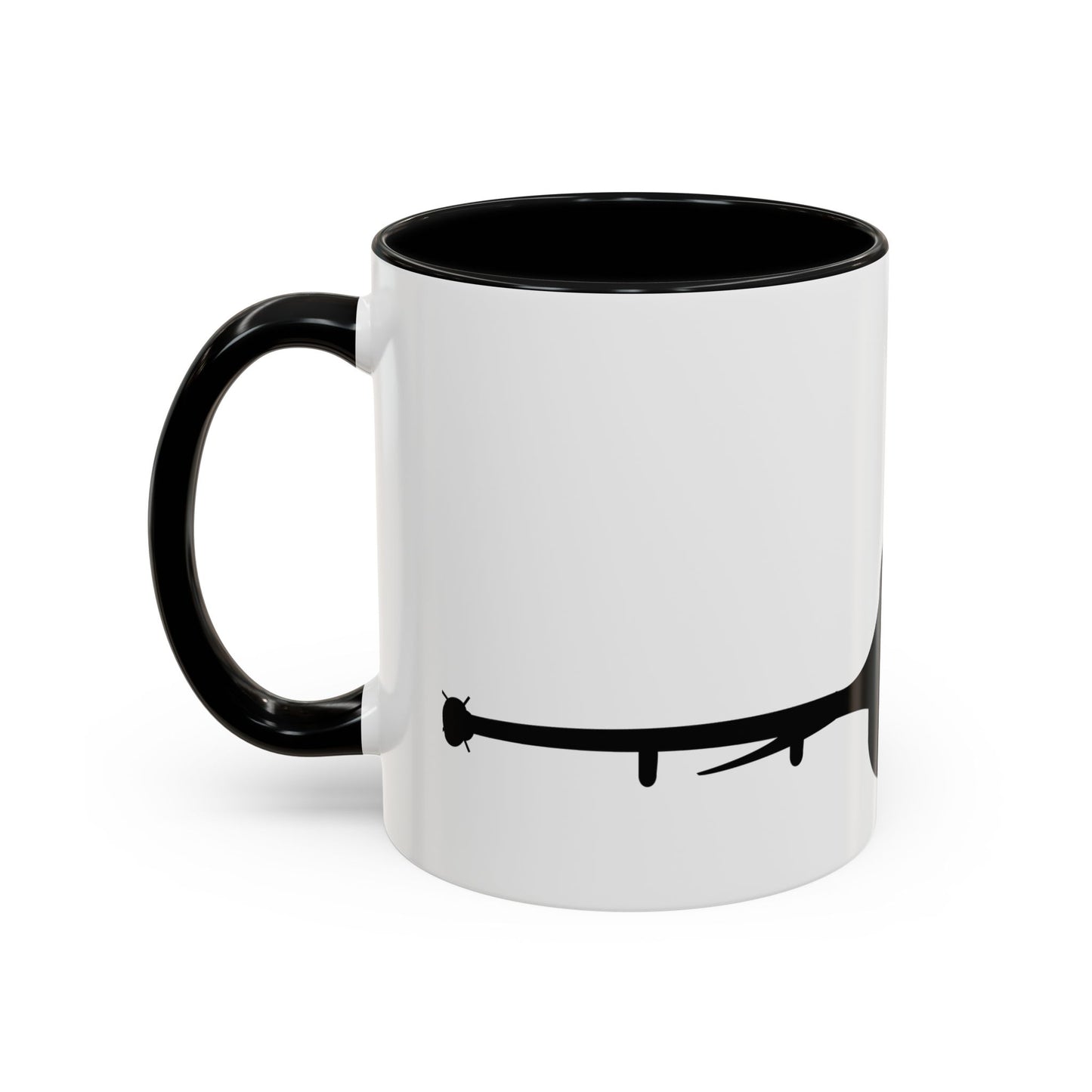Accent Coffee Mug (11oz & 15oz) - Aircraft - F-16 - Front - Silhouette wo Txt X 300