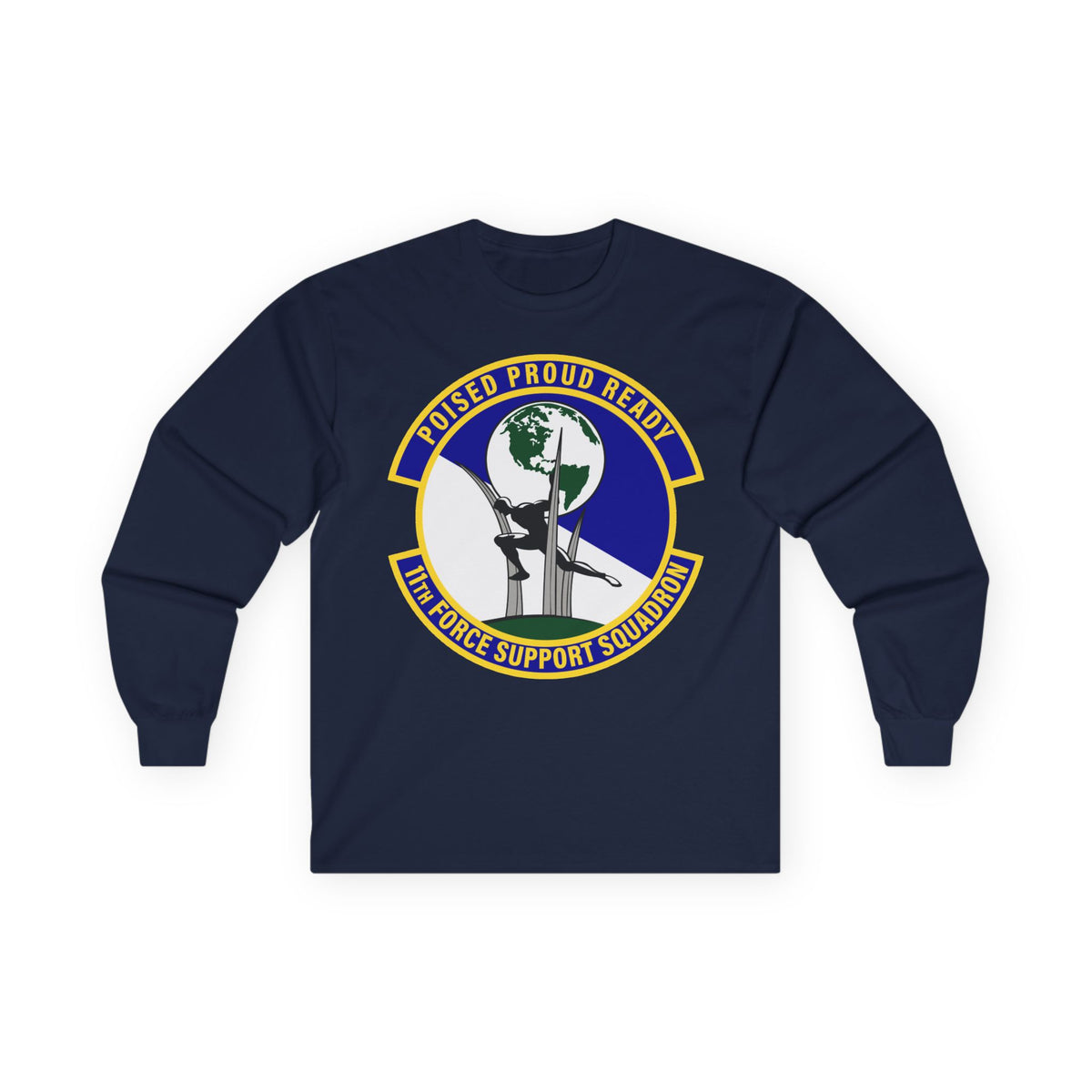 Unisex Ultra Cotton Long Sleeve Tee - USAF - 11th Force Support Squadron wo txt