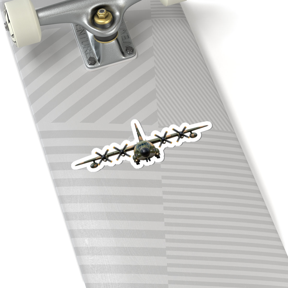 Kiss-Cut Stickers - C-130  Aircraft - Camo - FRONT