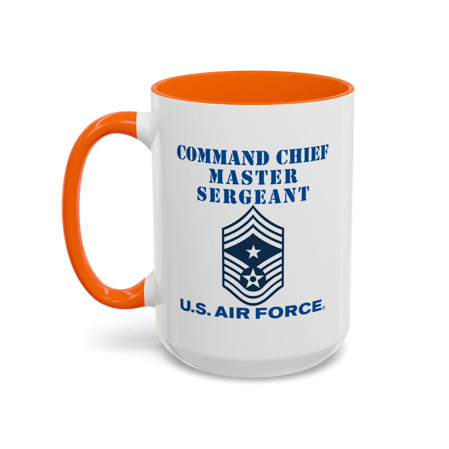 Accent Coffee Mug (11oz & 15oz) - USAF - Command Chief Master Sergeant (E9c) - 2020 - US Air Force w Text X 300
