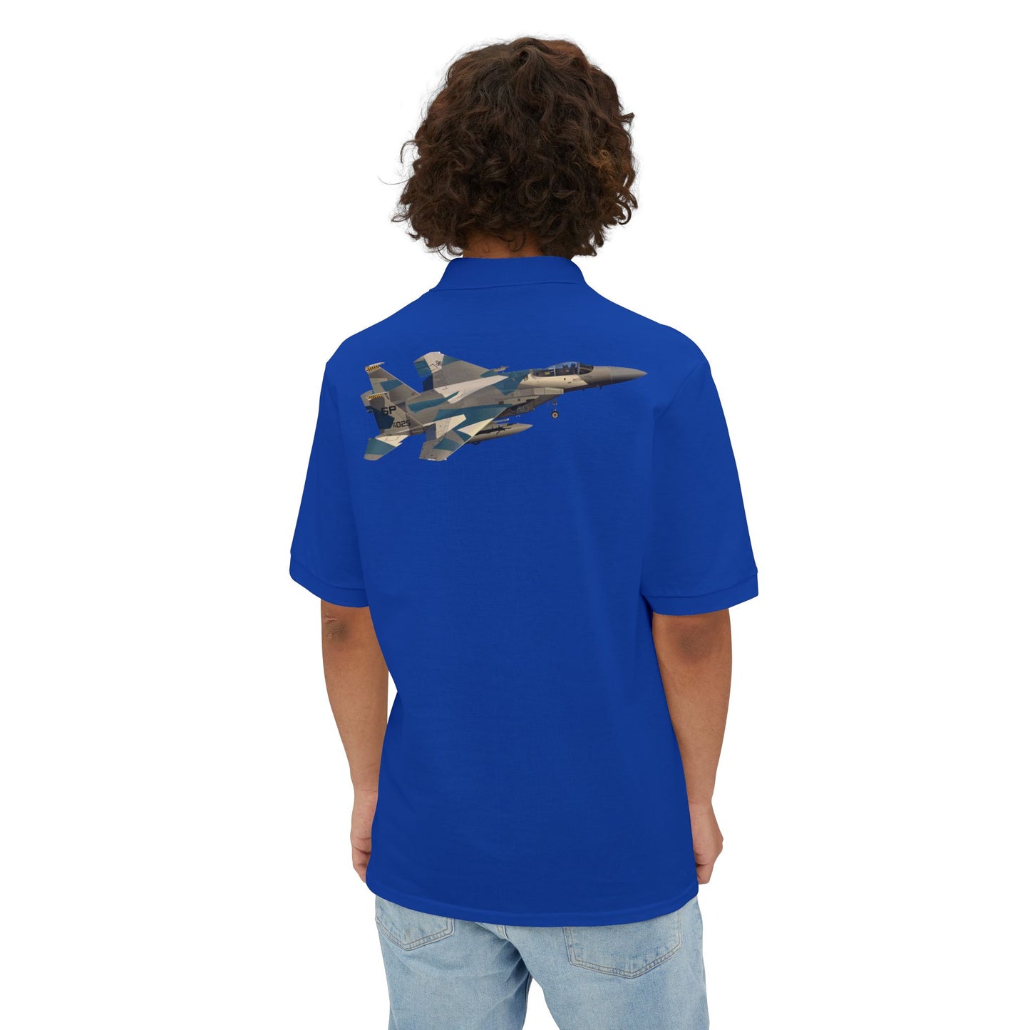Men's Piqué Polo - USAF - F15 Eagle wo txt