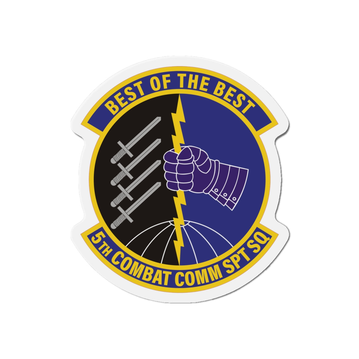 Die-Cut Magnet - USAF - 5th Combat Communications Support Sq wo txt X 300