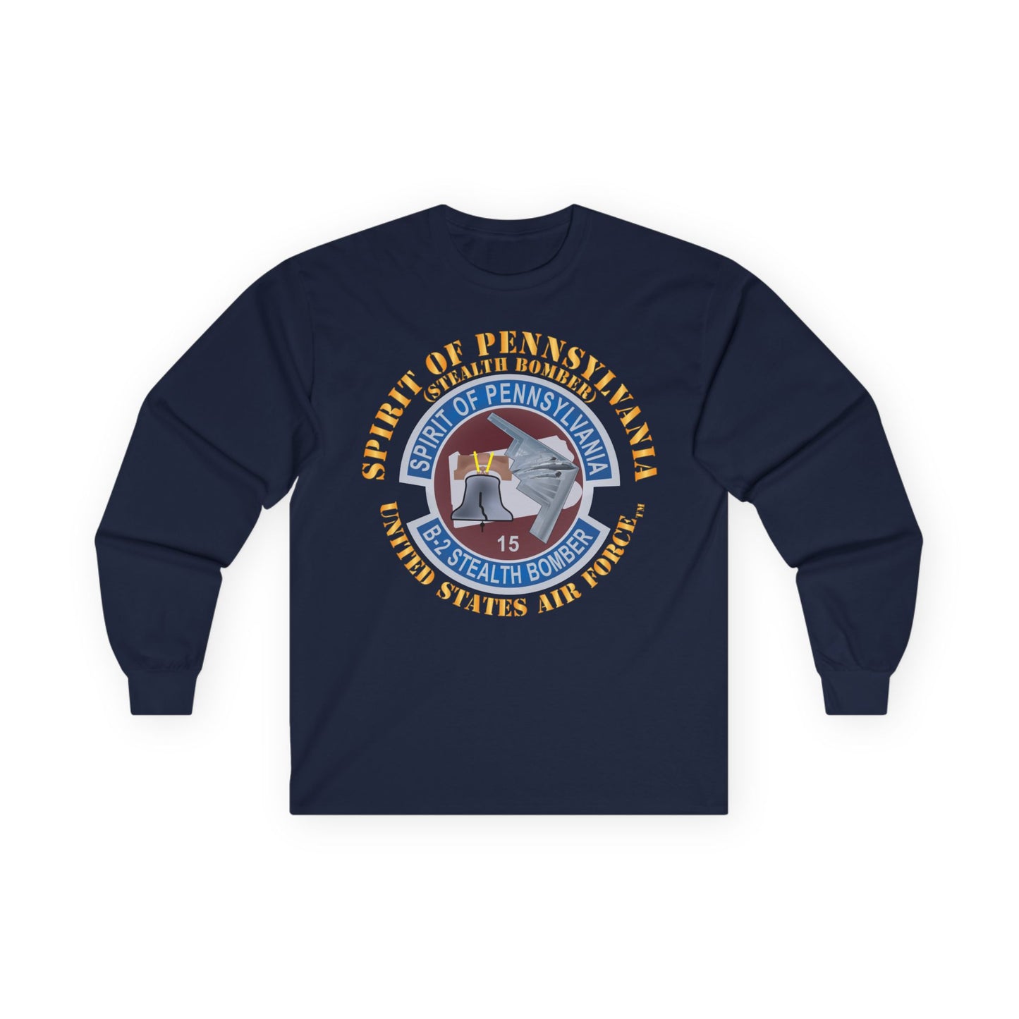 Unisex Ultra Cotton Long Sleeve Tee - USAF - B2 - Spirit of Pennsylvania Stealth Bomber X 300