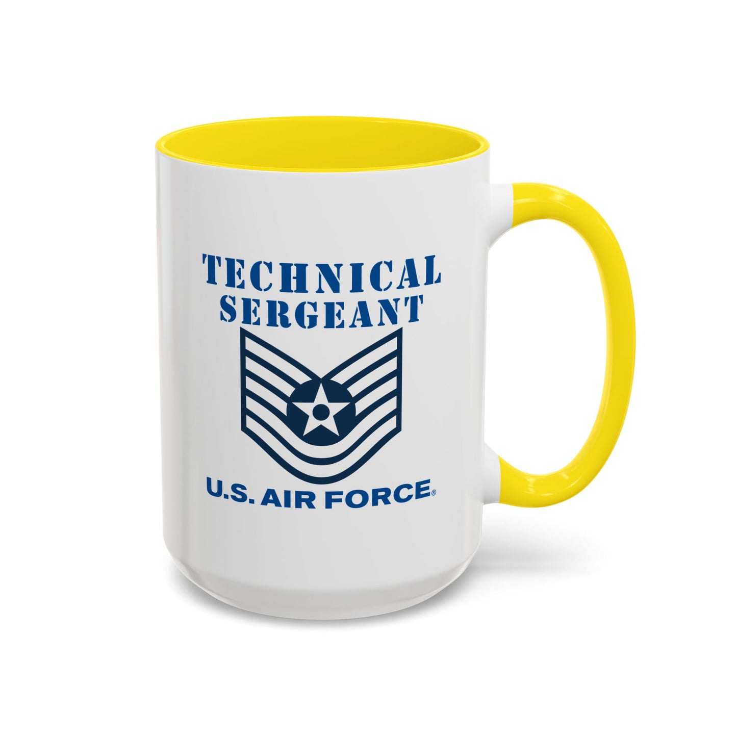 Accent Coffee Mug (11oz & 15oz) - USAF - Technical Sergeant (E6) - 2020 - US Air Force w Text X 300