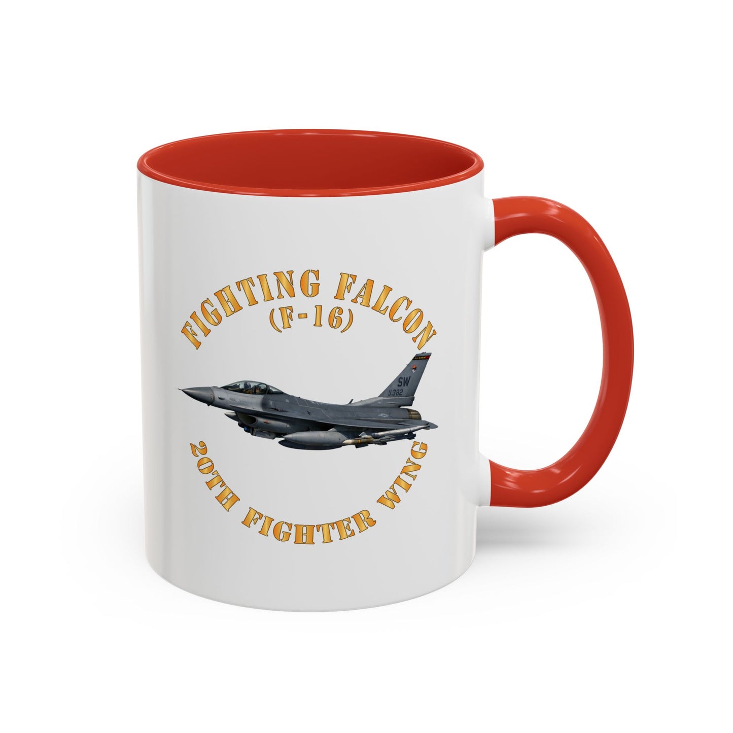 Accent Coffee Mug (11oz & 15oz) - USAF - F-16 Fighting Falcon - 20th Fighter Wing X 300