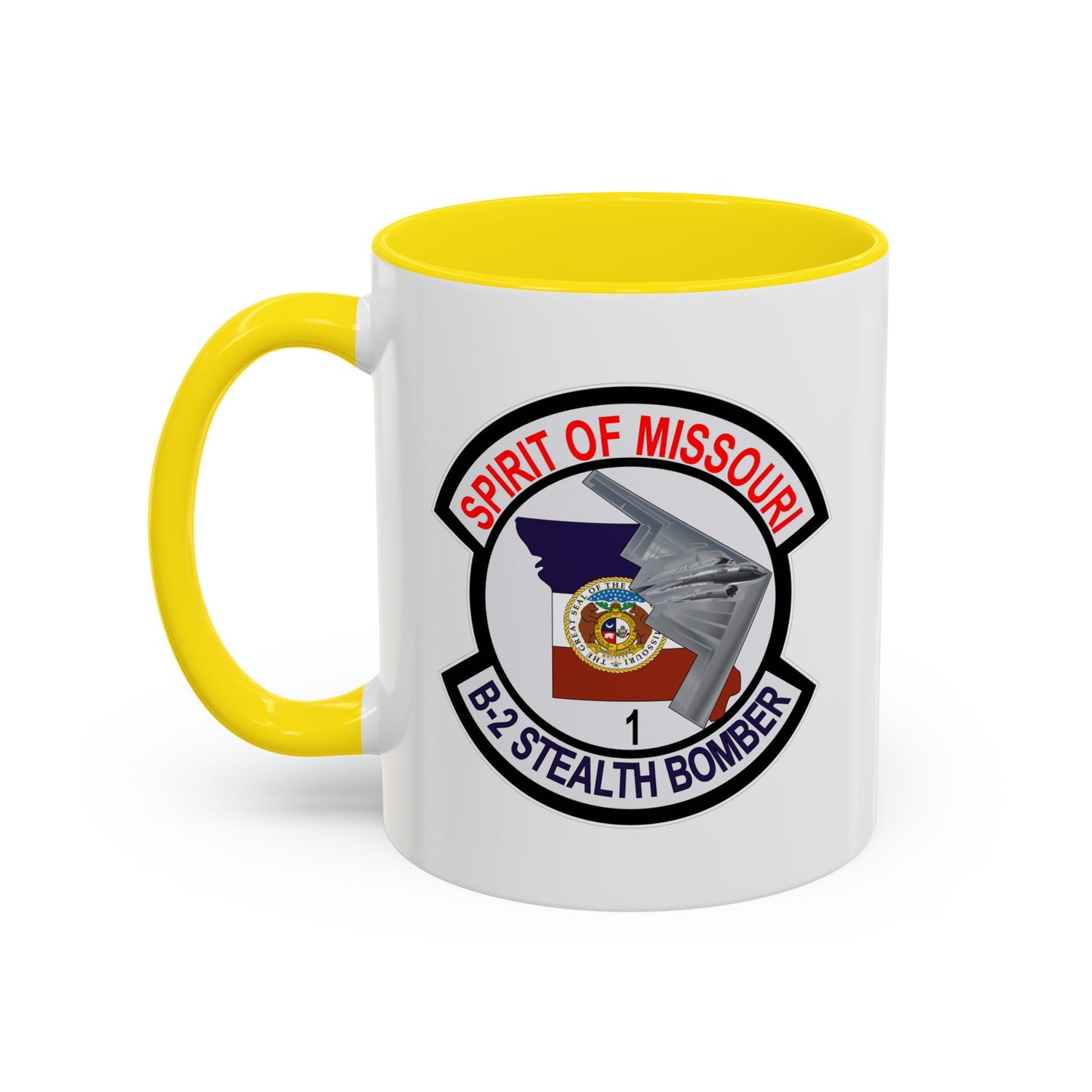 Accent Coffee Mug (11oz & 15oz) - USAF - B2 - Spirit of Missouri - Stealth Bomber wo Txt