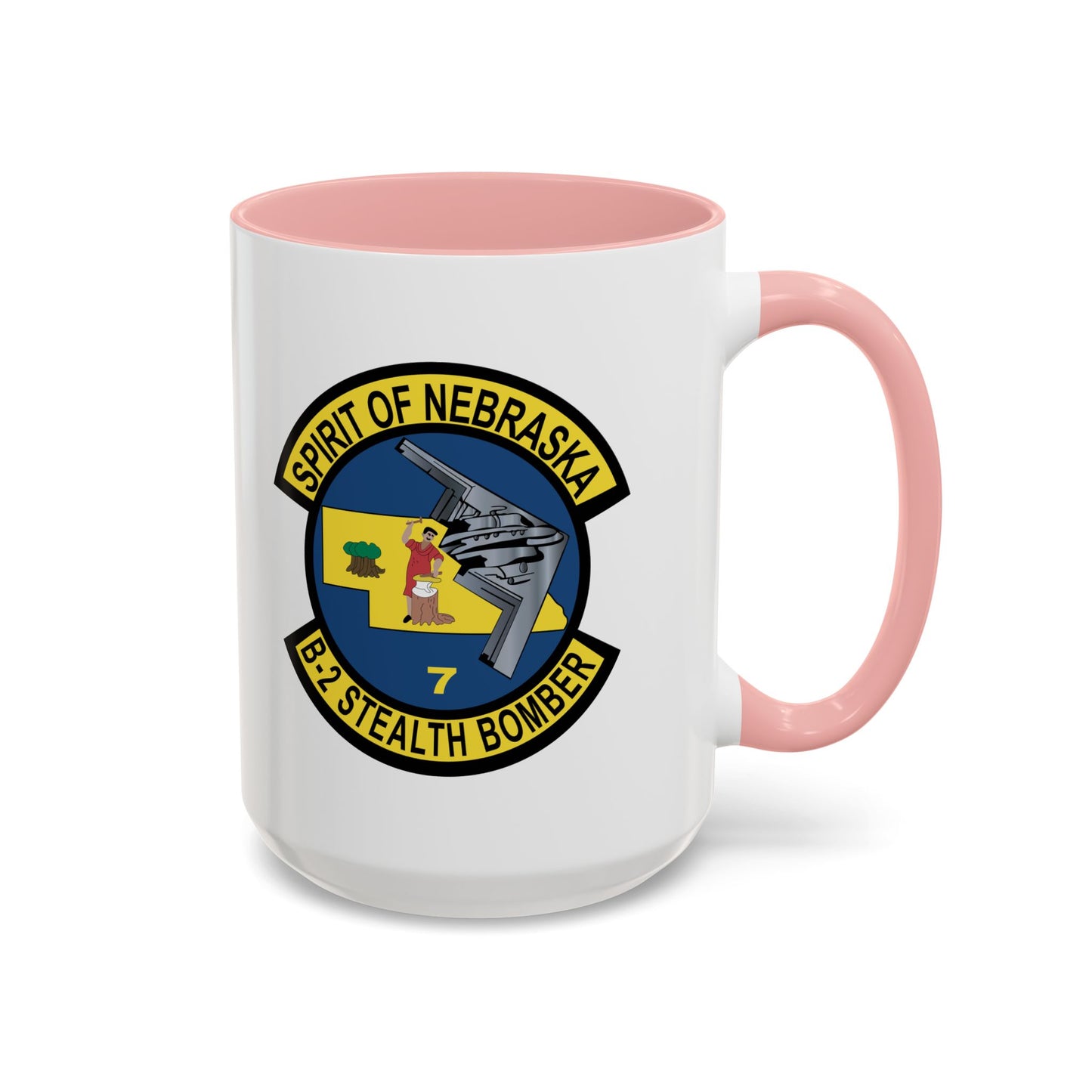 Accent Coffee Mug (11oz & 15oz) - USAF - B2 - Spirit of Nebraska - Stealth Bomber wo txt X 300