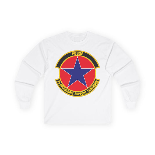 Unisex Ultra Cotton Long Sleeve Tee - USAF - 2nd Operations Support Squadron wo txt