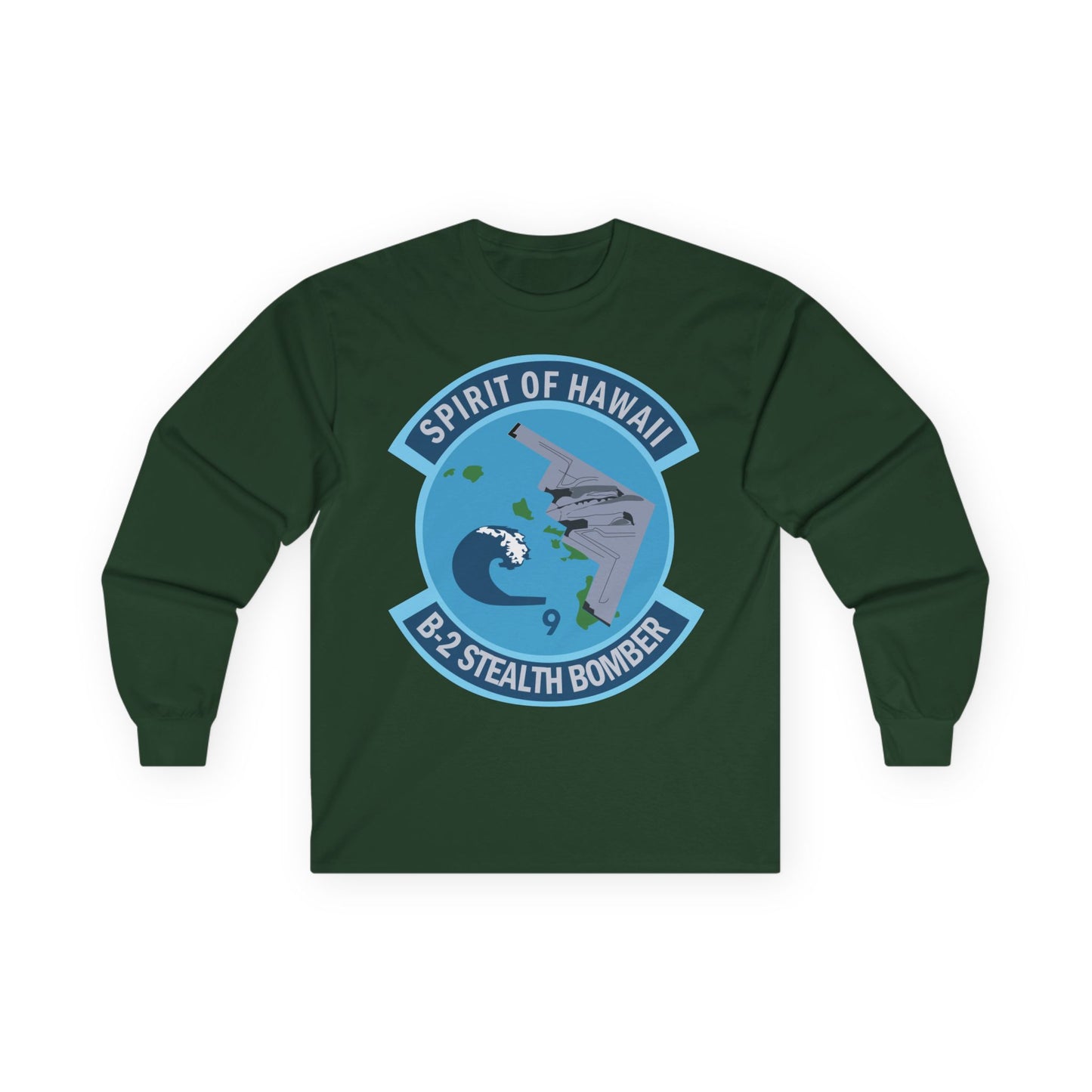 Unisex Ultra Cotton Long Sleeve Tee - USAF - B2 - Spirit of Hawaii - Stealth Bomber wo txt X 300