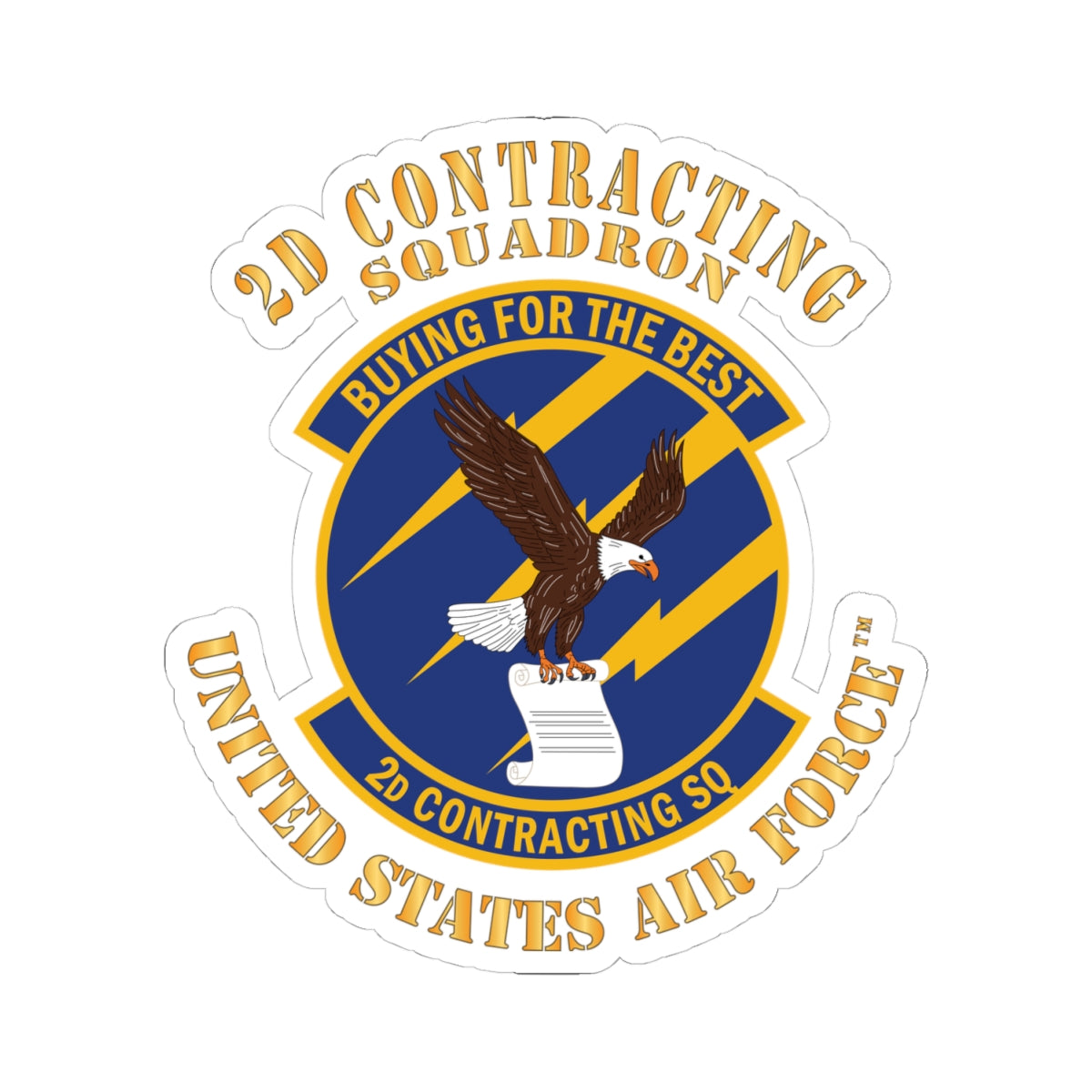 Kiss-Cut Stickers - USAF - 2d Contracting Squadron