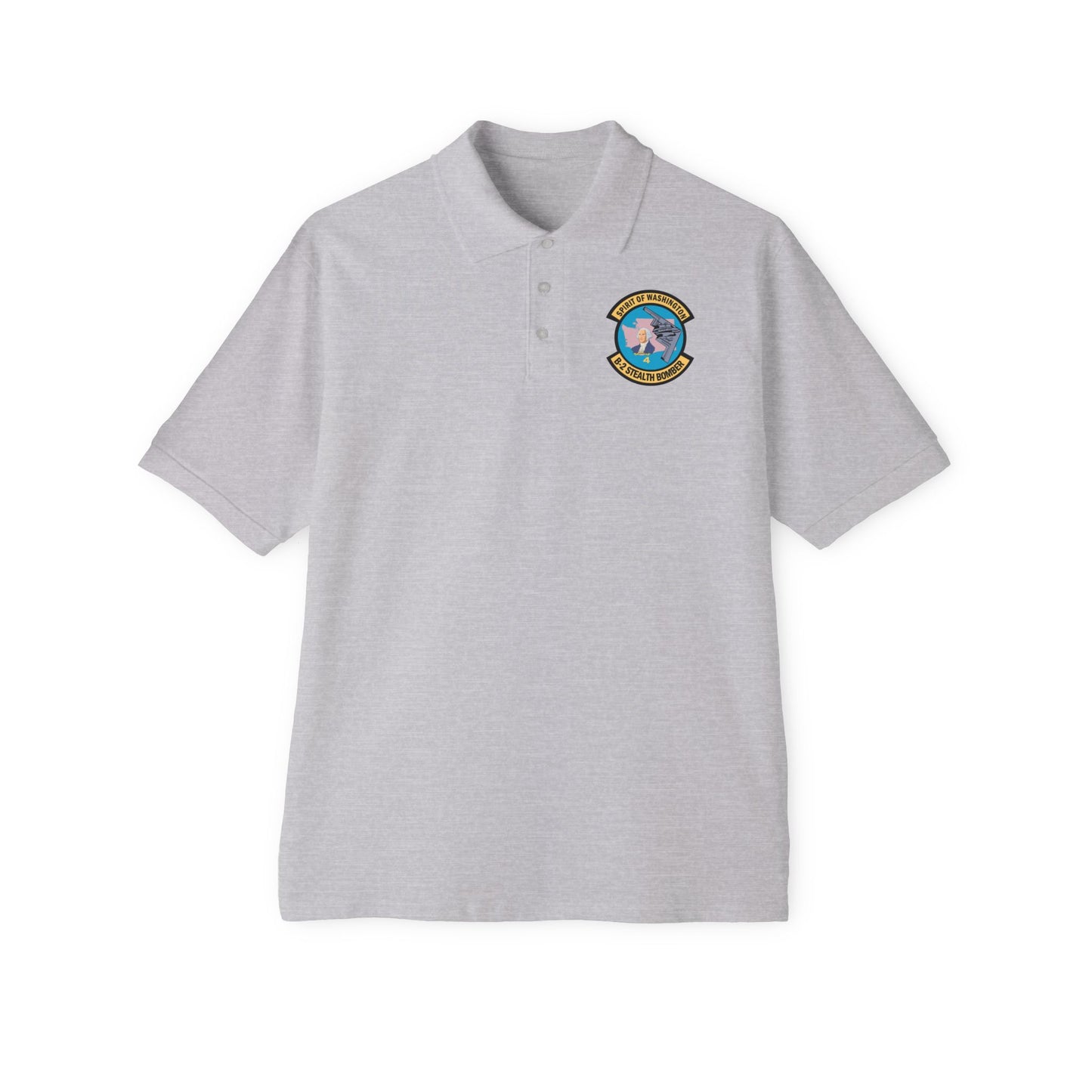 Men's Piqué Polo - USAF - B2 - Spirit of Washington - Stealth Bomber wo txt X 300