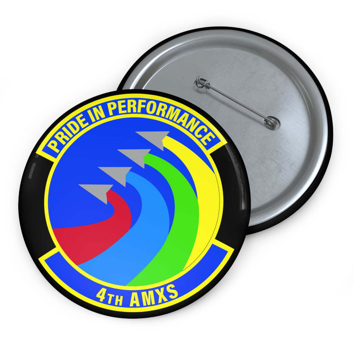 Custom Pin Button - USAF - 4th Aircraft Maintenance Sq wo txt