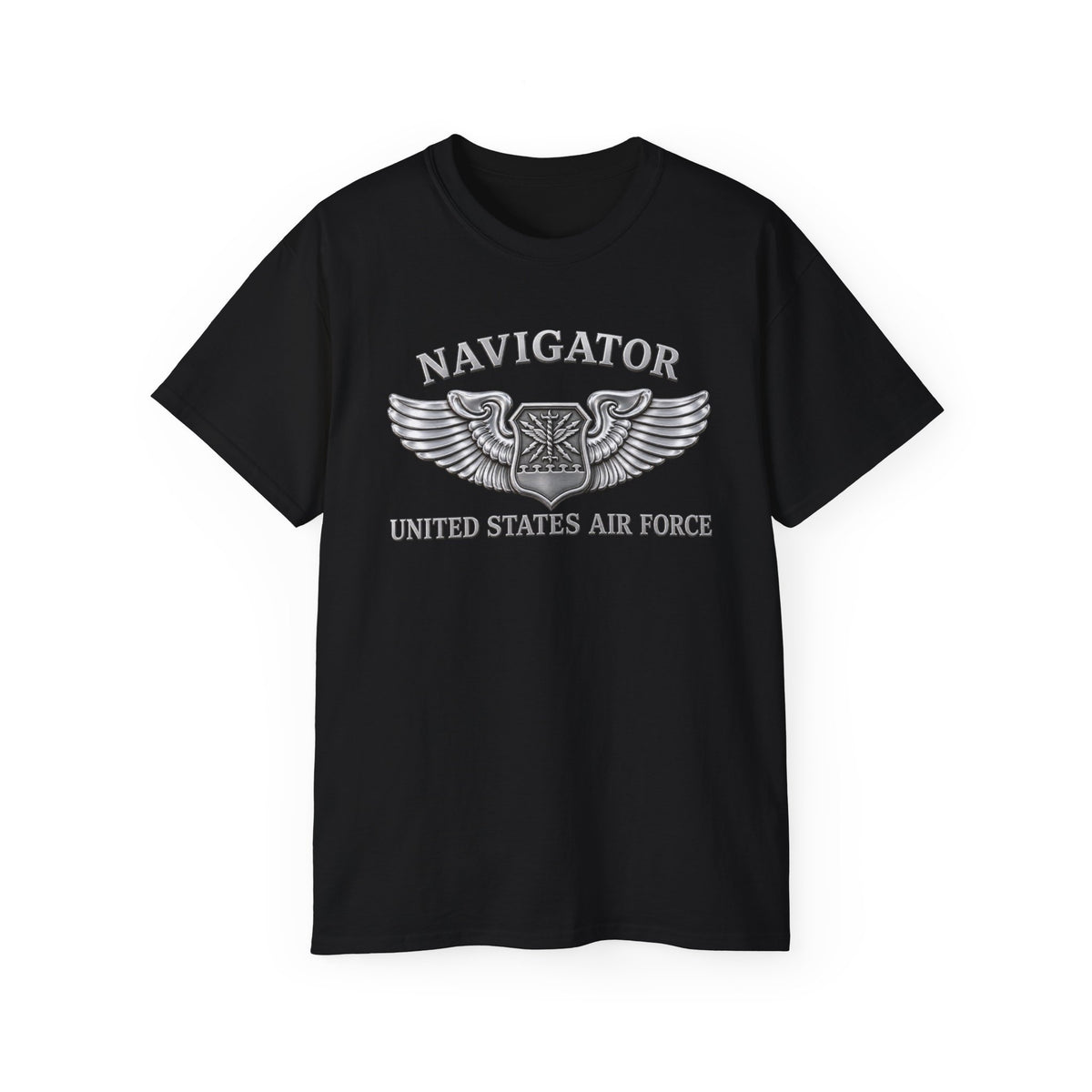 Unisex Ultra Cotton Tee - USAF - Navigator Badge - United States Air Force - 3D - Enhanced