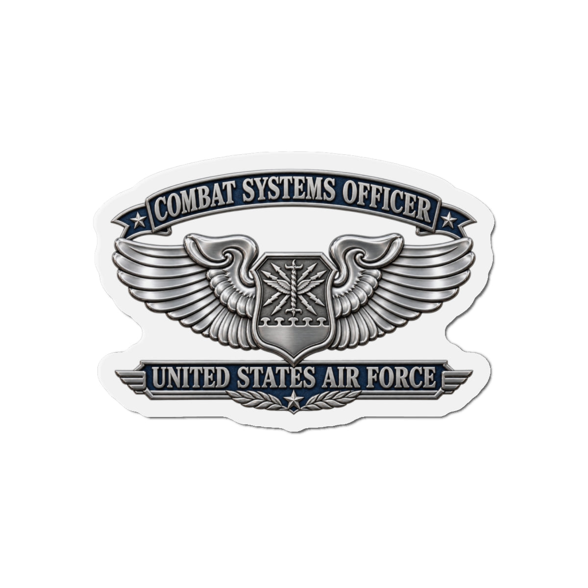 Die-Cut Magnet - USAF - Combat Systems Officer Badge - United States Air Force - 3D - Enhanced